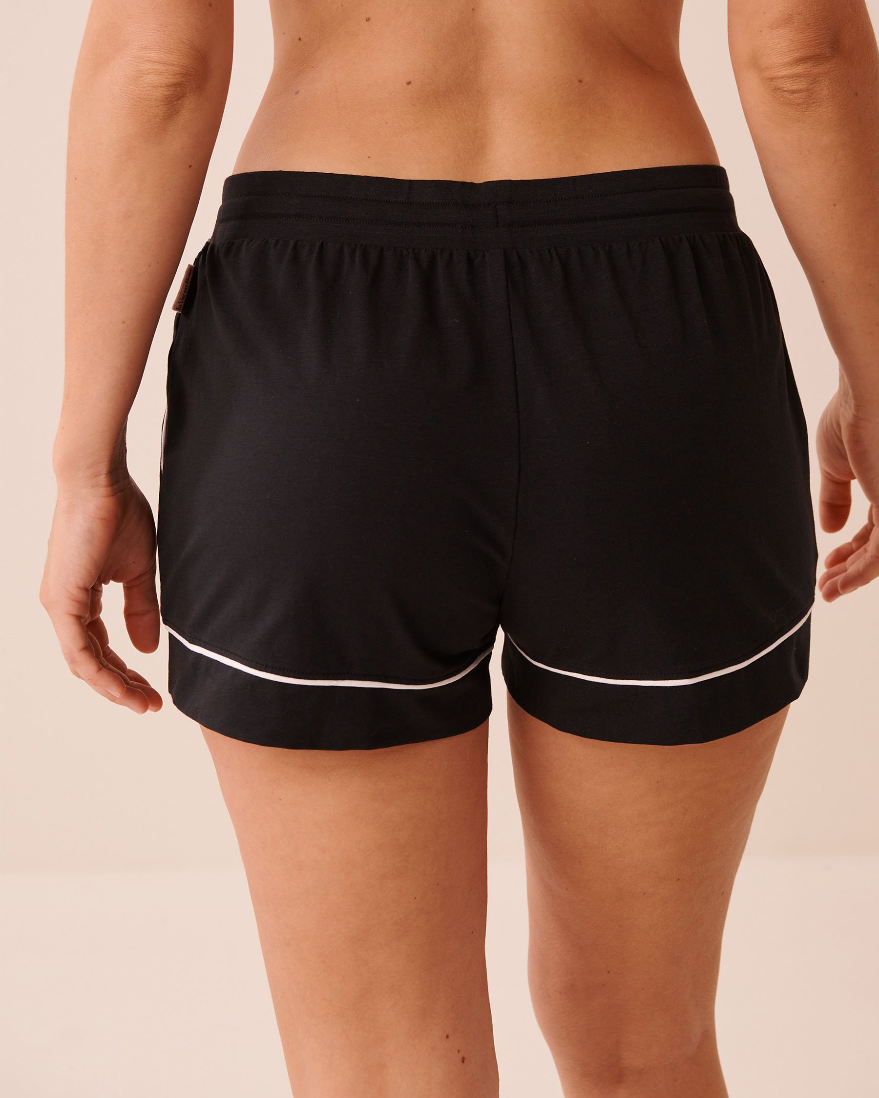 LA VIE EN ROSE Short de pyjama en coton Noir 40200832 - View2