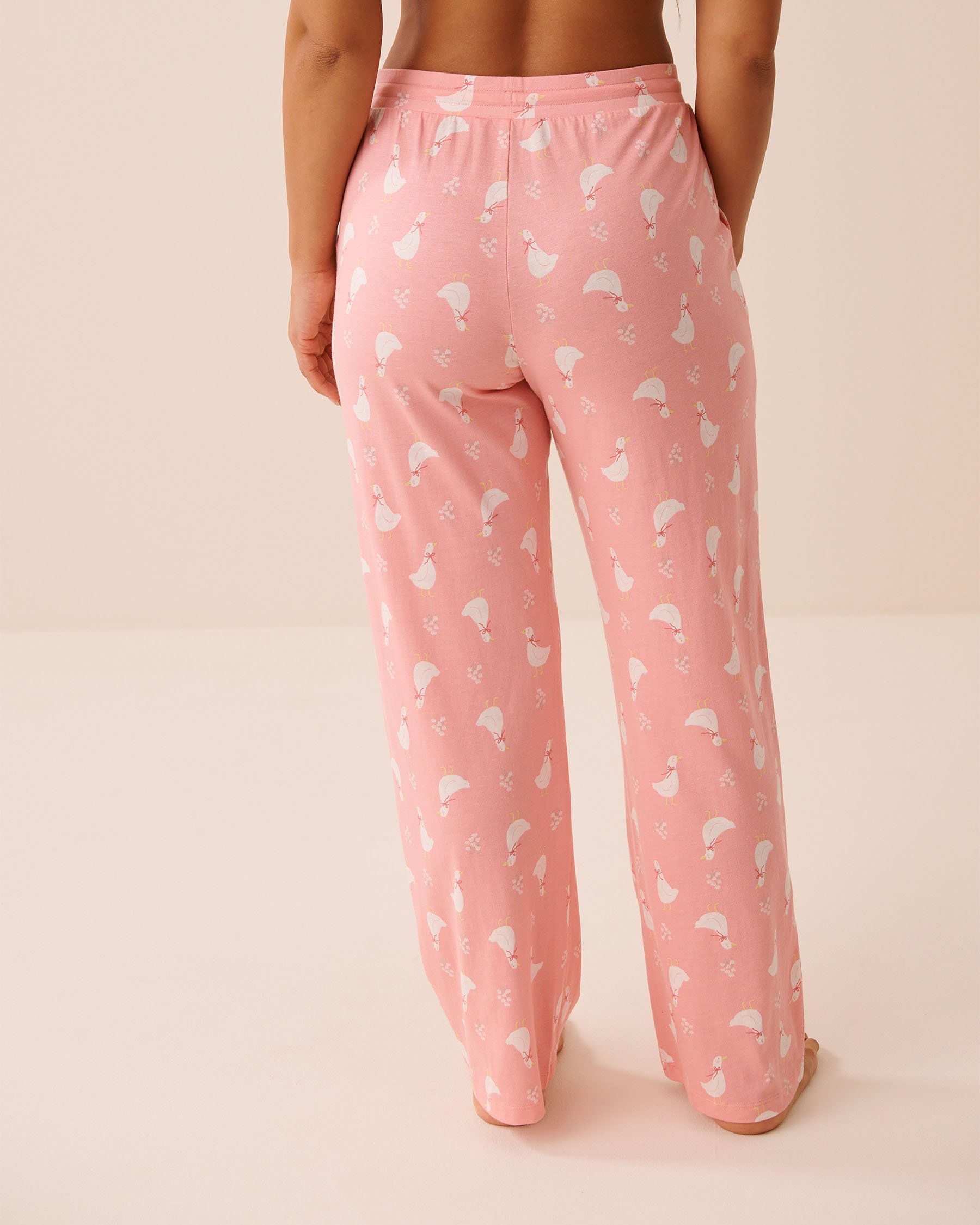 LA VIE EN ROSE Goose Print Pajama Pants Pink/Geese 40200834 - View2