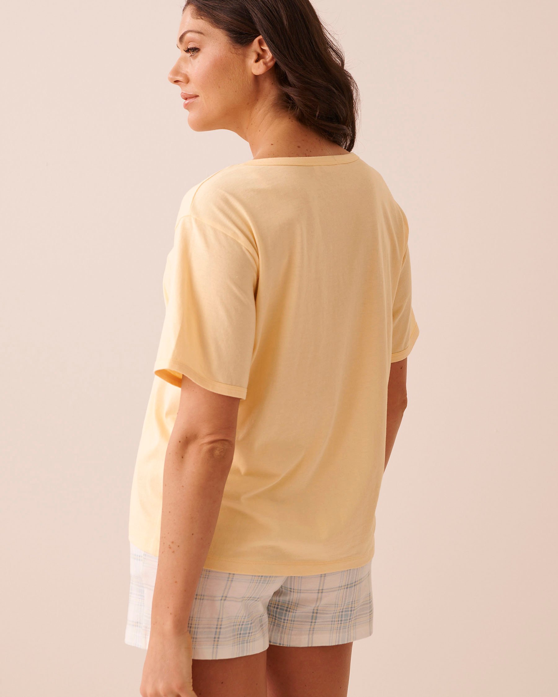 LA VIE EN ROSE T-shirt imprimé croissant Jaune/Croissant 40100851 - View2