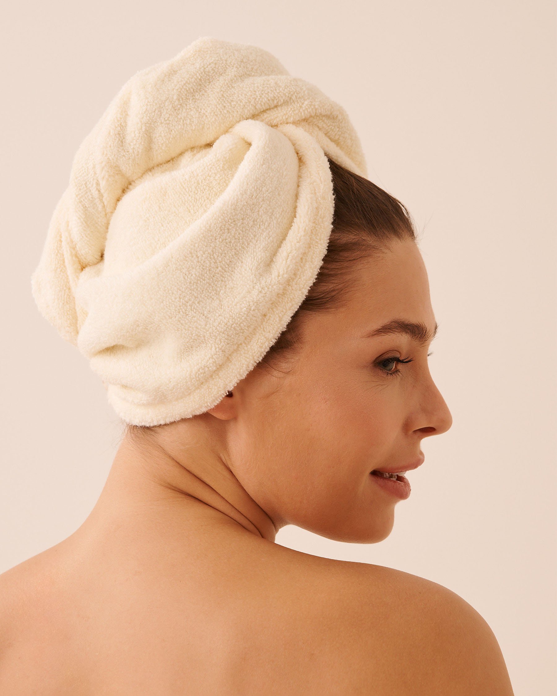 LA VIE EN ROSE Terry Body Wrap & Hair Towel Set Yellow 40600229 - View5