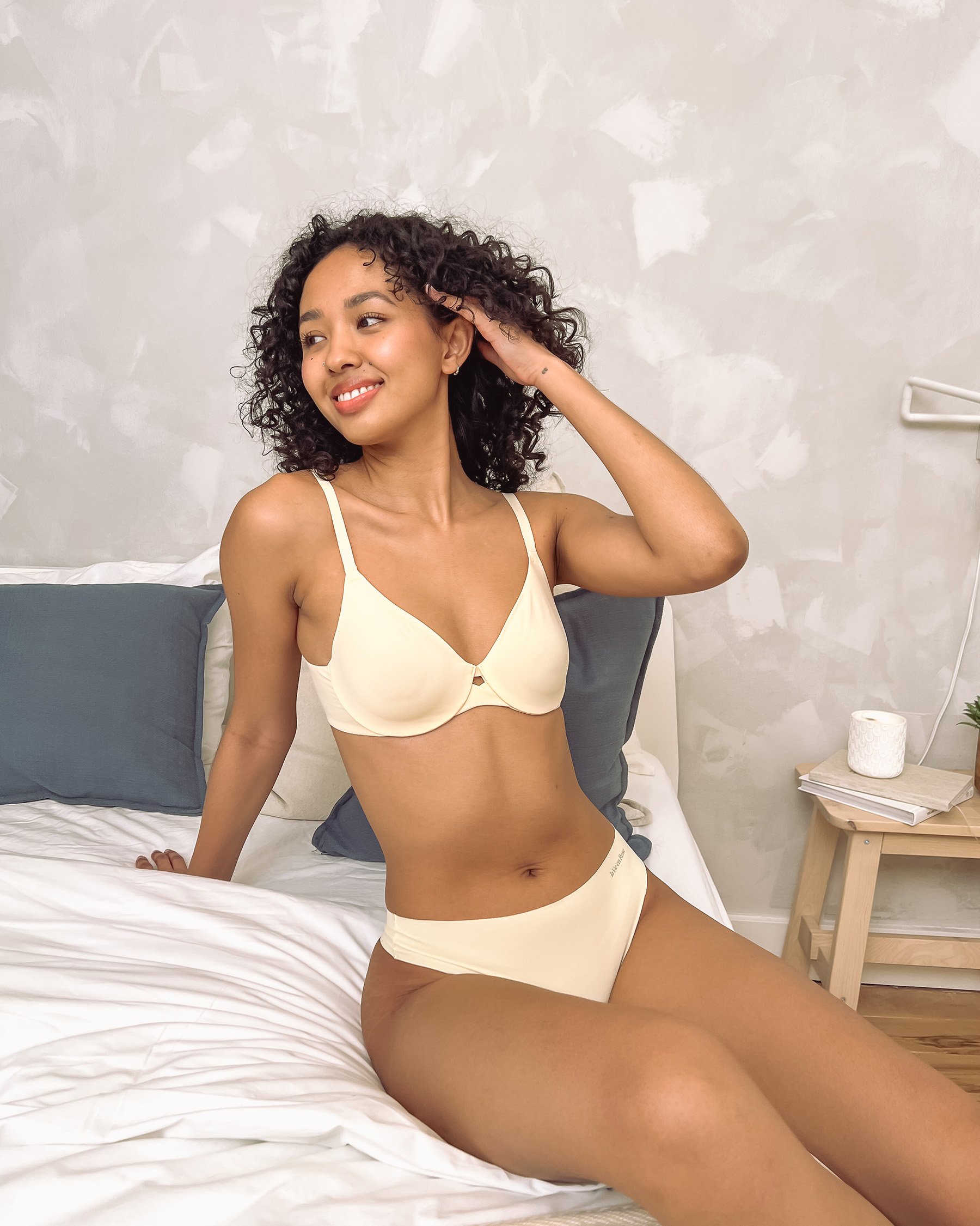 LA VIE EN ROSE Soutien-gorge sans doublure armatures coussinées Jaune pâle 10100216 - View4