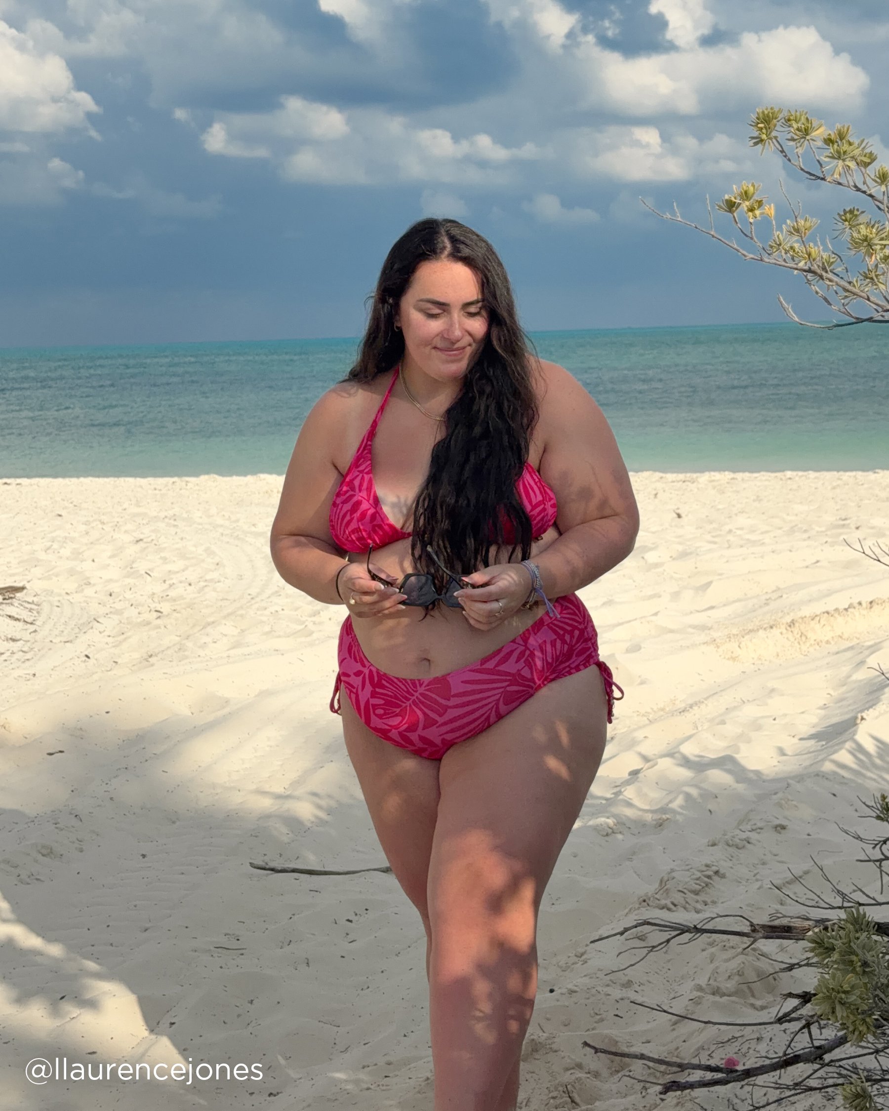 LA VIE EN ROSE AQUA TROPICAL FUCHSIA Side Tie High Waist Bikini Bottom Tropical Fuchsia 70300860 - View5