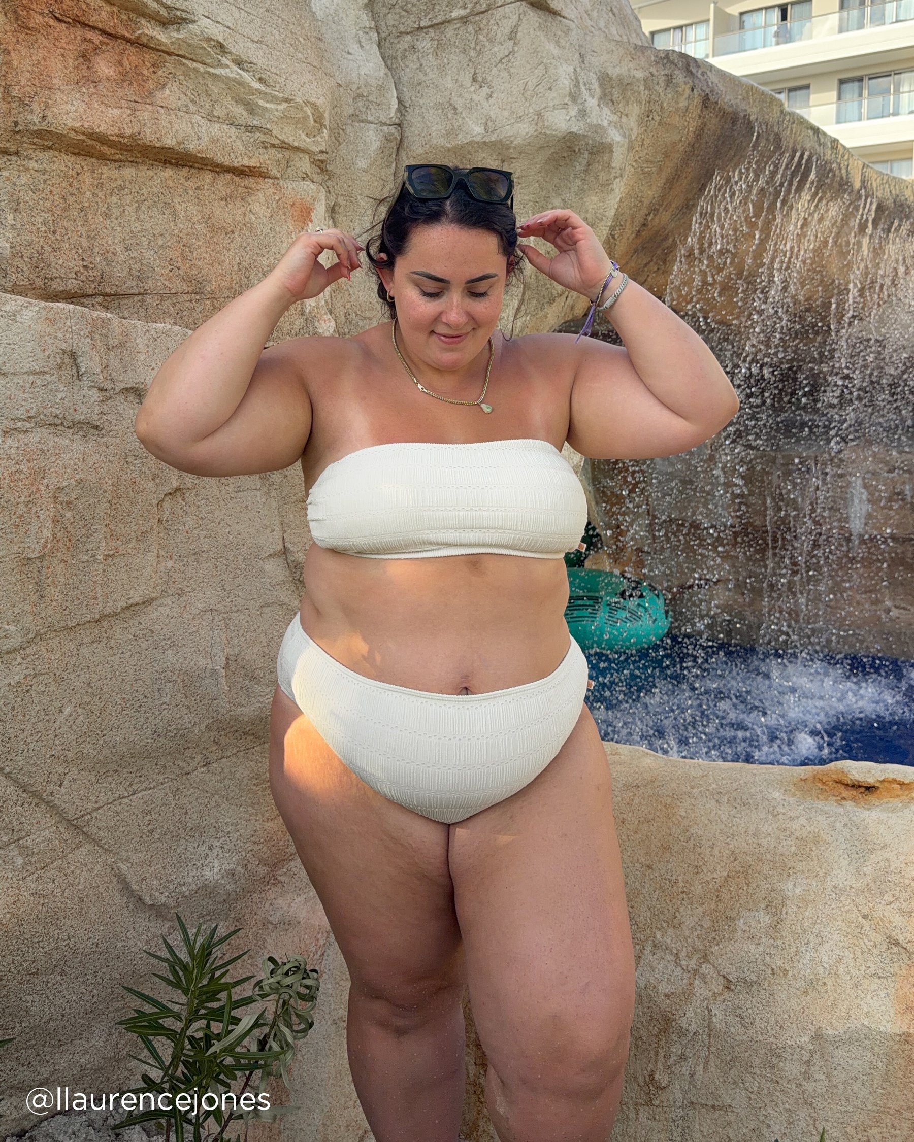 LA VIE EN ROSE AQUA COCONUT MILK High Waist Brazilian Bikini Bottom Coconut Milk 70300855 - View5