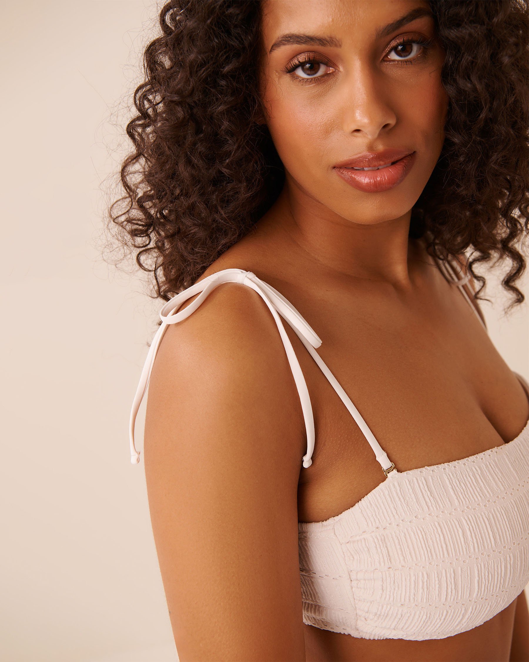 LA VIE EN ROSE AQUA COCONUT MILK Bandeau Bikini Top Coconut Milk 70100917 - View4