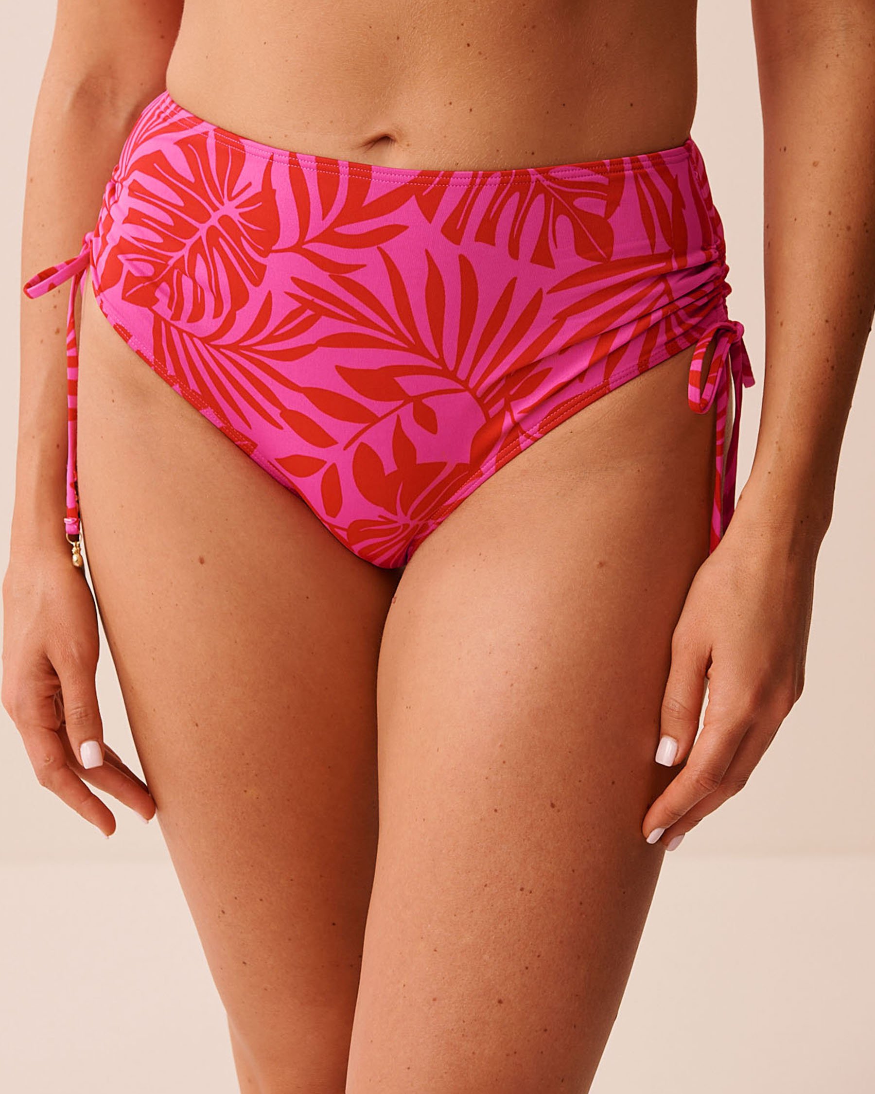LA VIE EN ROSE AQUA Bas de bikini taille haute noué TROPICAL FUCHSIA Fuchsia tropical 70300860 - View1