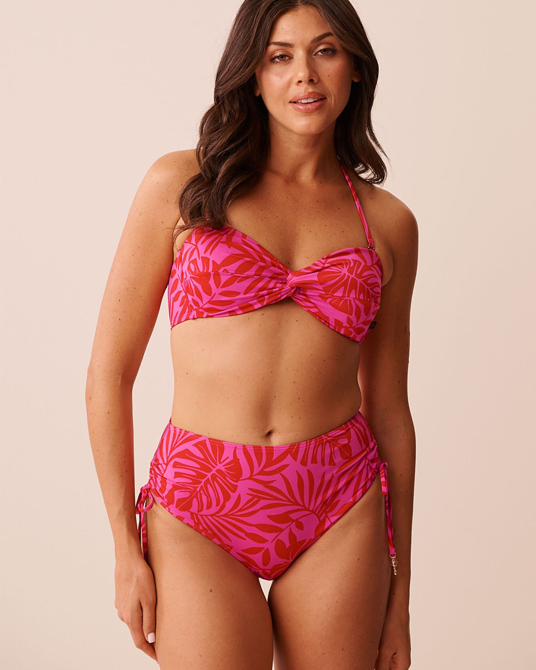 LA VIE EN ROSE AQUA Haut de bikini bandeau torsadé TROPICAL FUCHSIA Fuchsia tropical 70100923 - View2