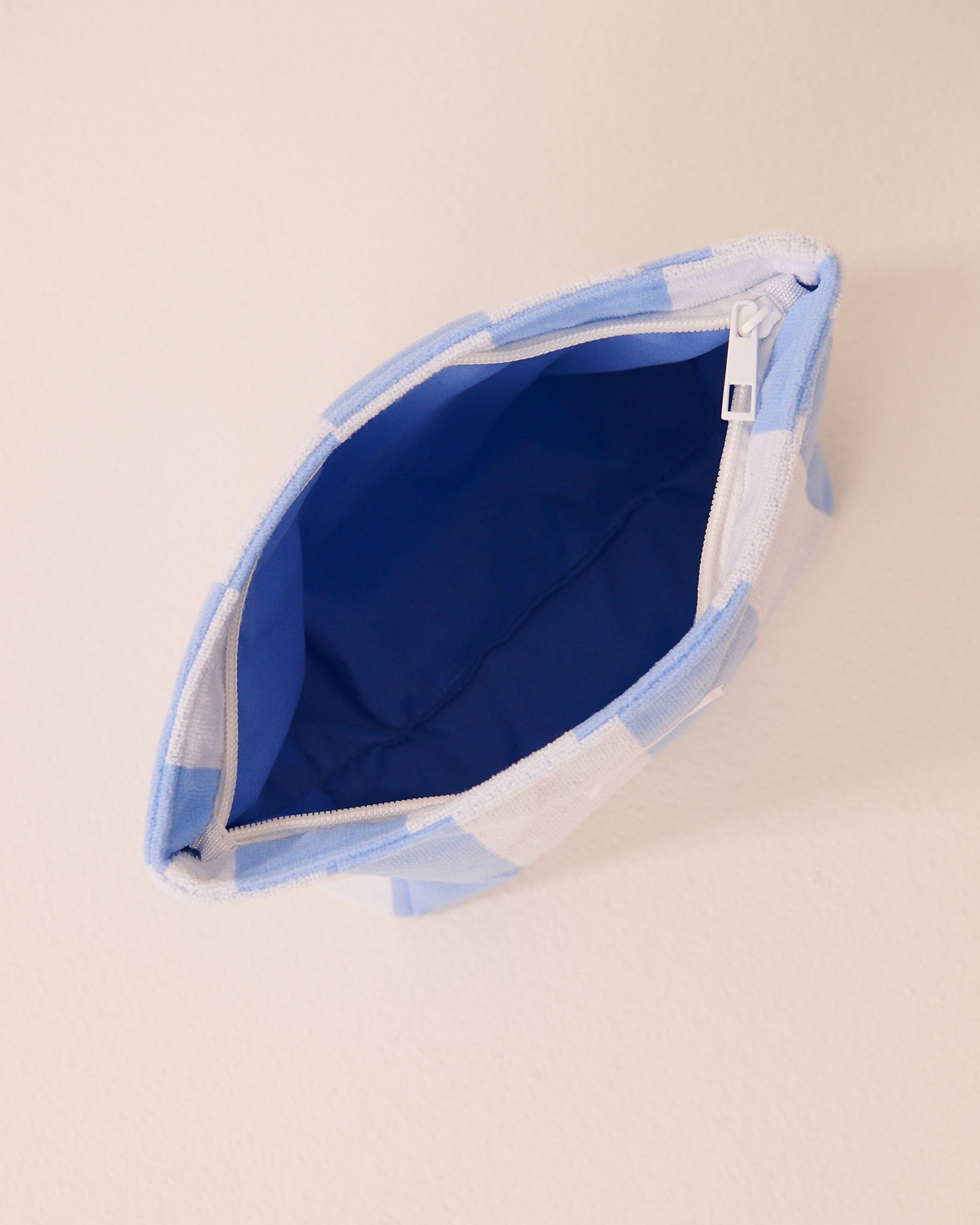 LA VIE EN ROSE AQUA Striped Terry Pouch Blue Stripes 80500134 - View2