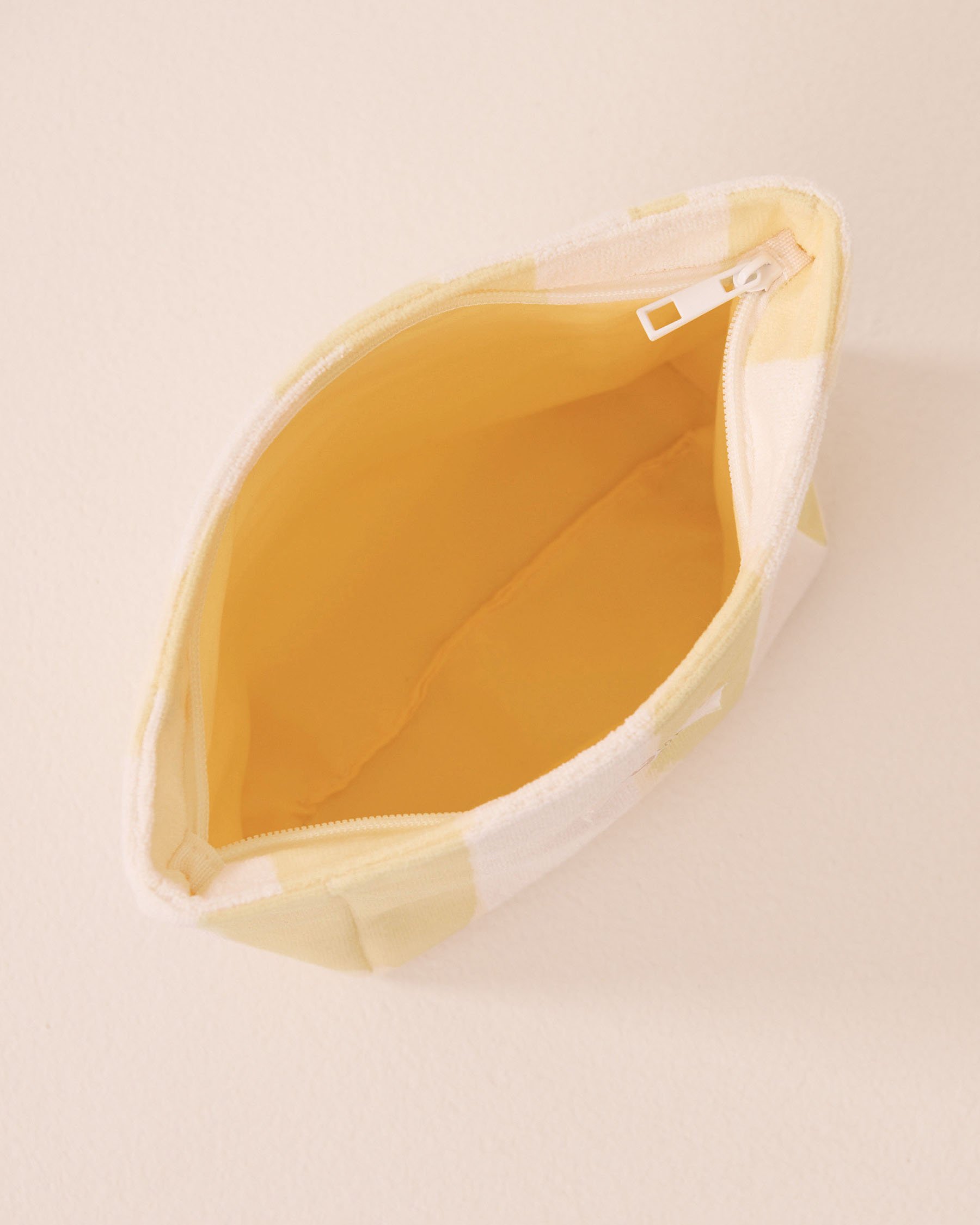 LA VIE EN ROSE AQUA Striped Terry Pouch Yellow Stripes 80500134 - View2