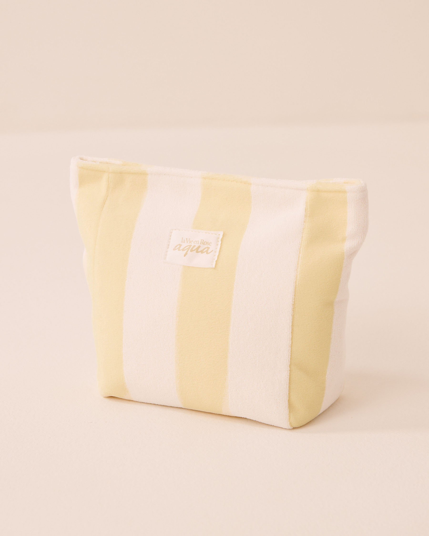 LA VIE EN ROSE AQUA Striped Terry Pouch Yellow Stripes 80500134 - View4