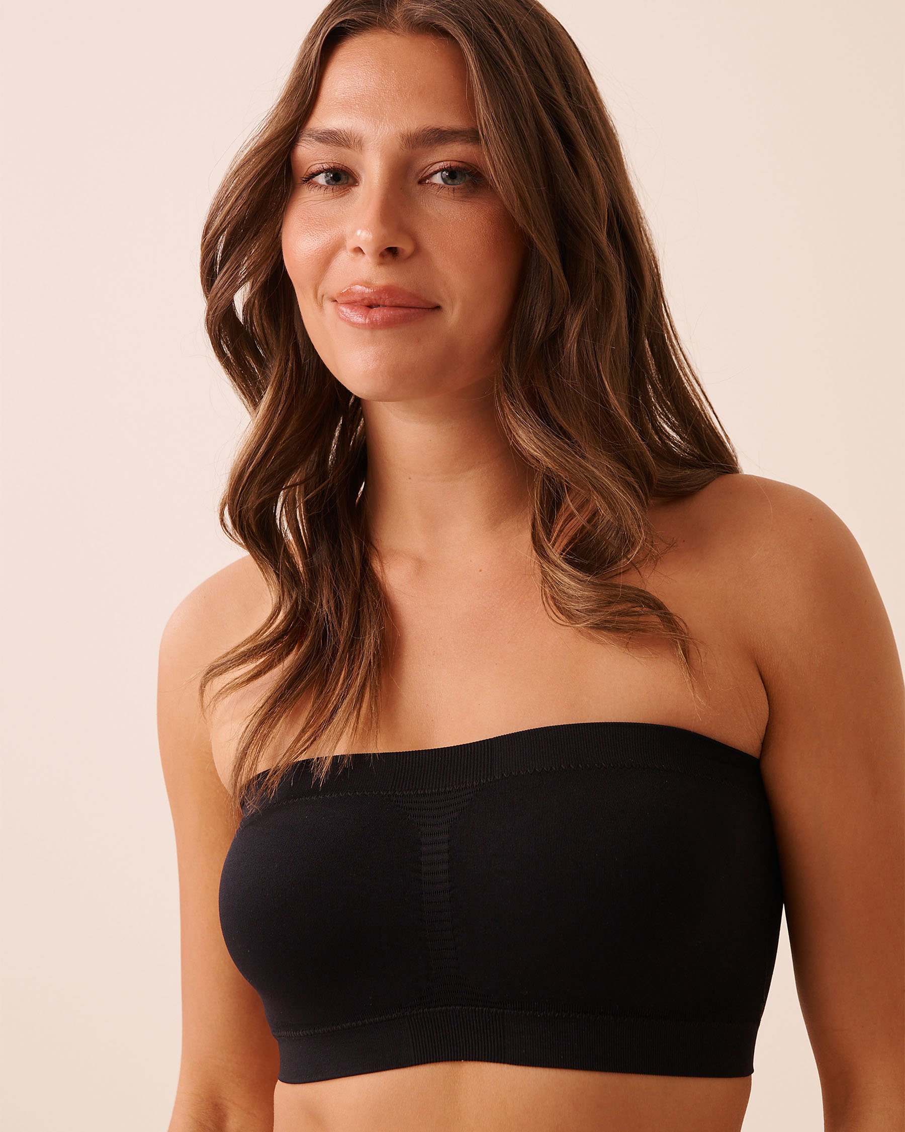 LA VIE EN ROSE Soutien-gorge bandeau sans coutures Noir 10200600 - View1