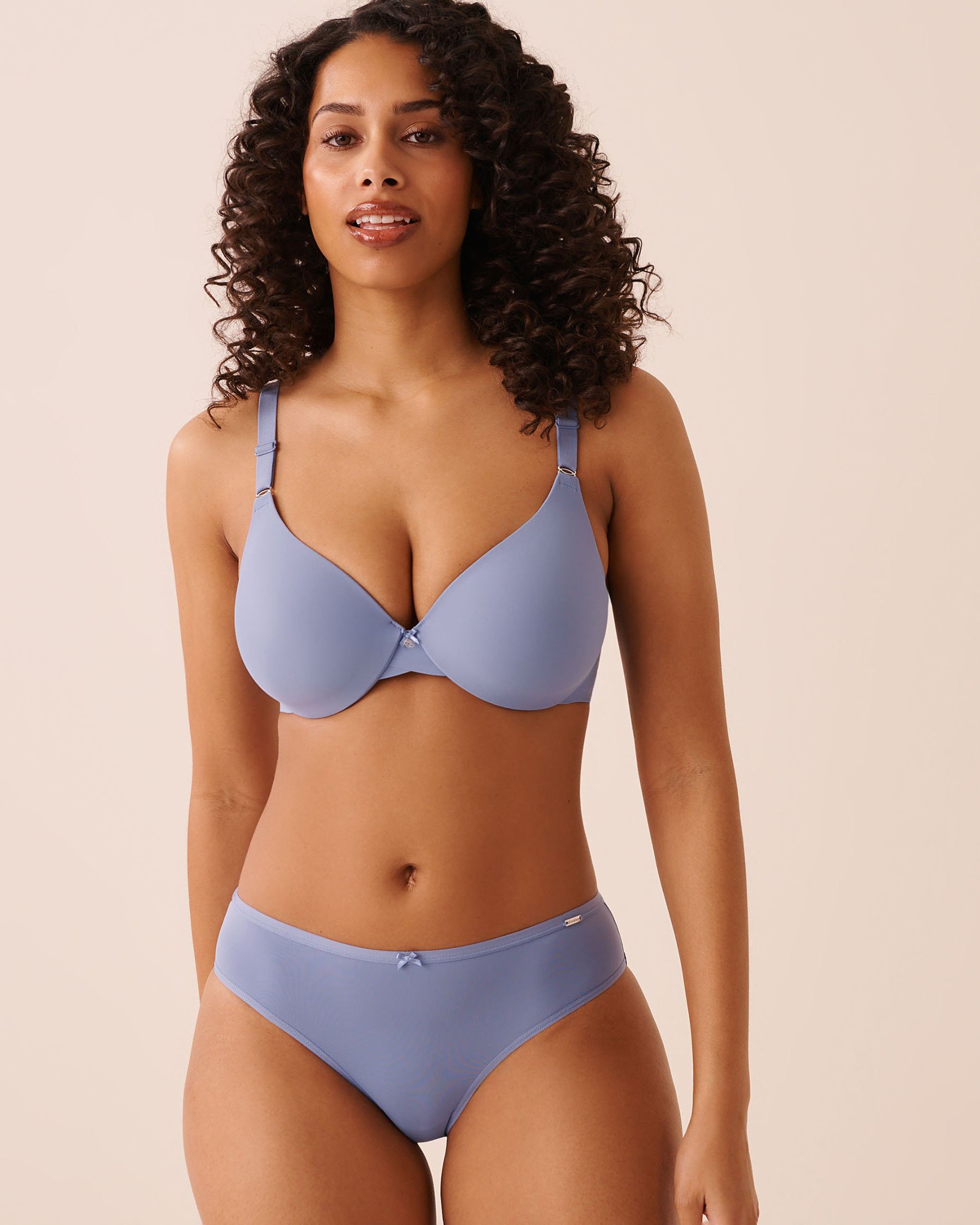 LA VIE EN ROSE Lightly Lined Sleek Back Bra Quiet Blue 10200612 - View1