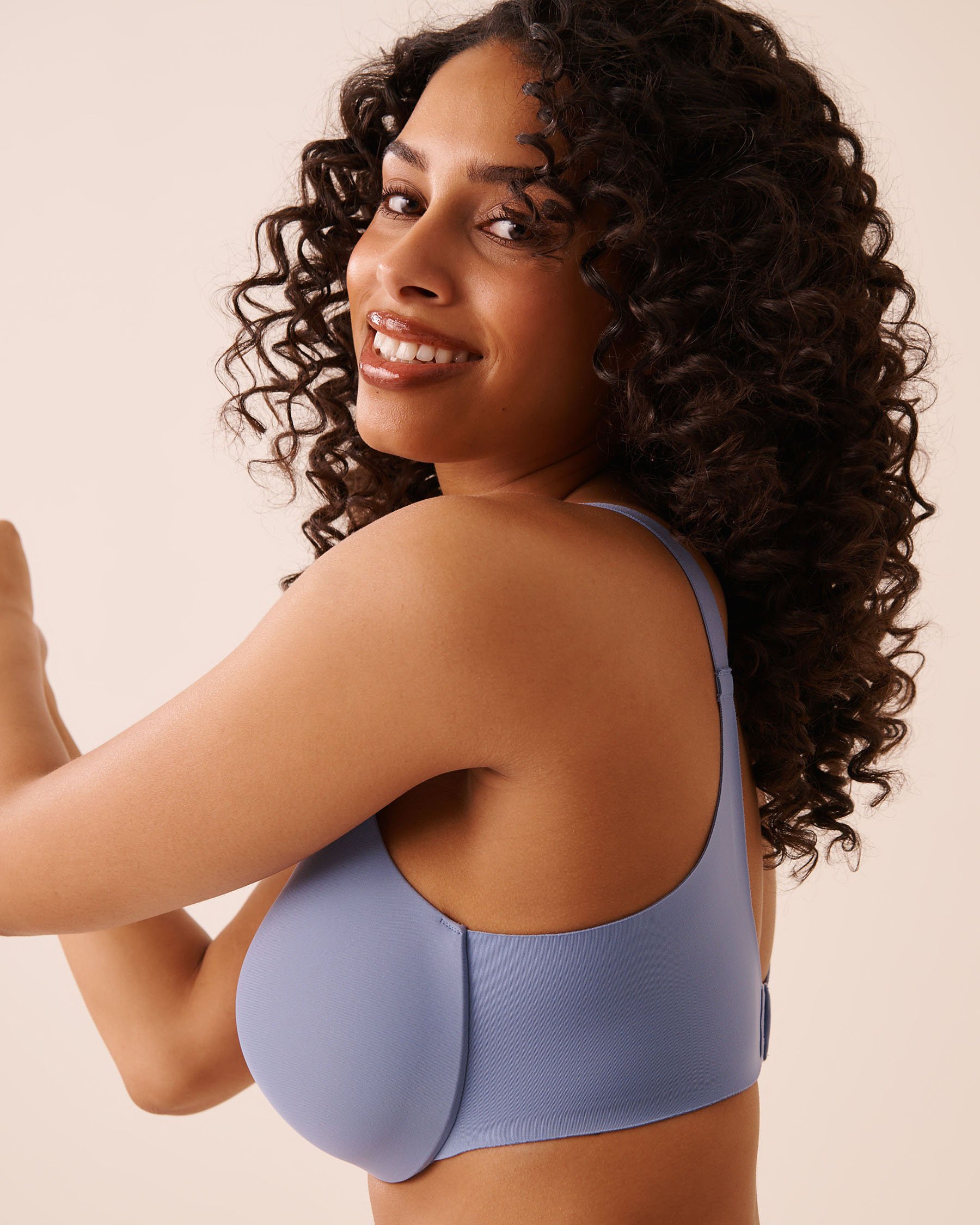 LA VIE EN ROSE Lightly Lined Sleek Back Bra Quiet Blue 10200612 - View3