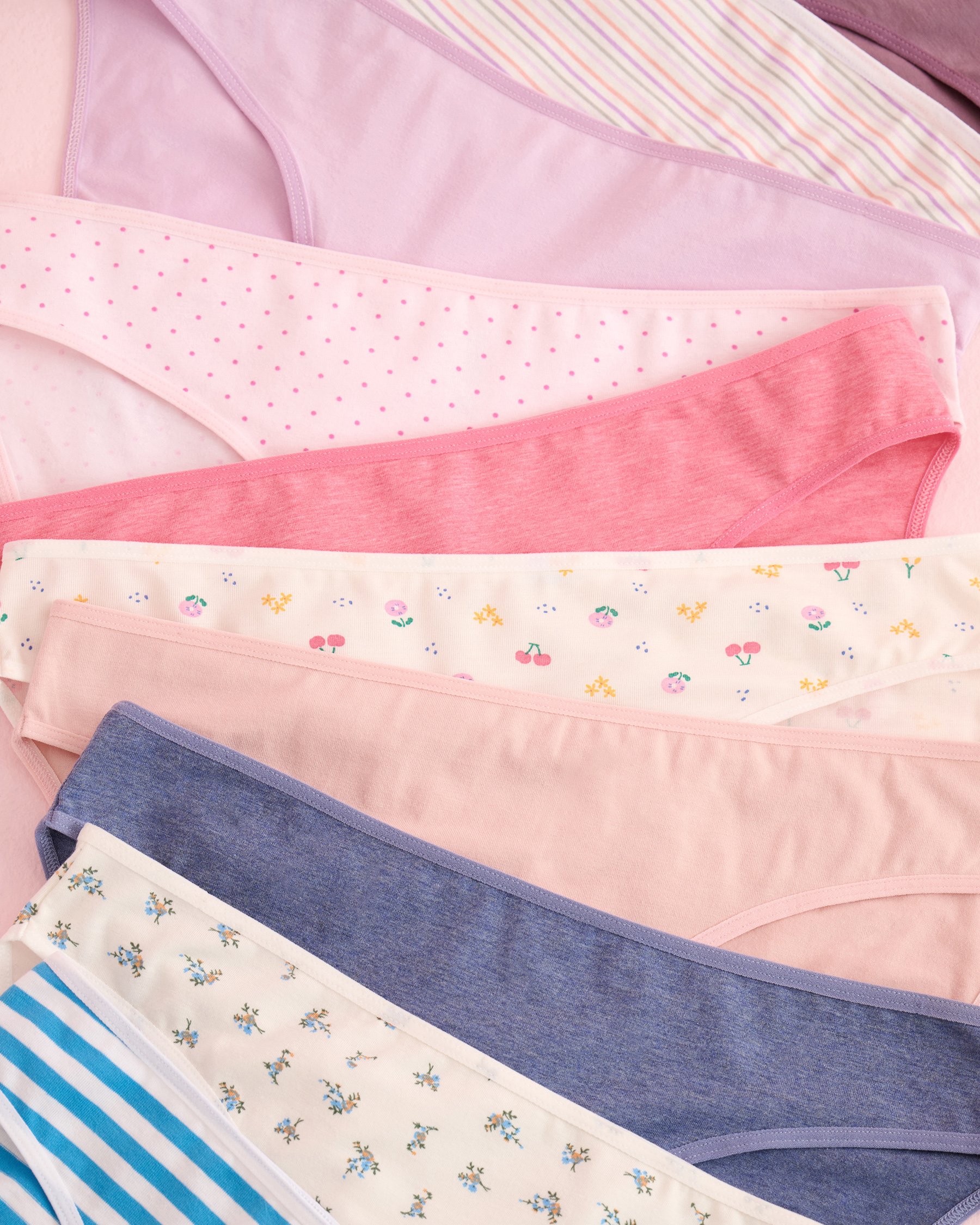 LA VIE EN ROSE Lot de 10 culottes bikini en coton Assortiment 20100784-10P - View2