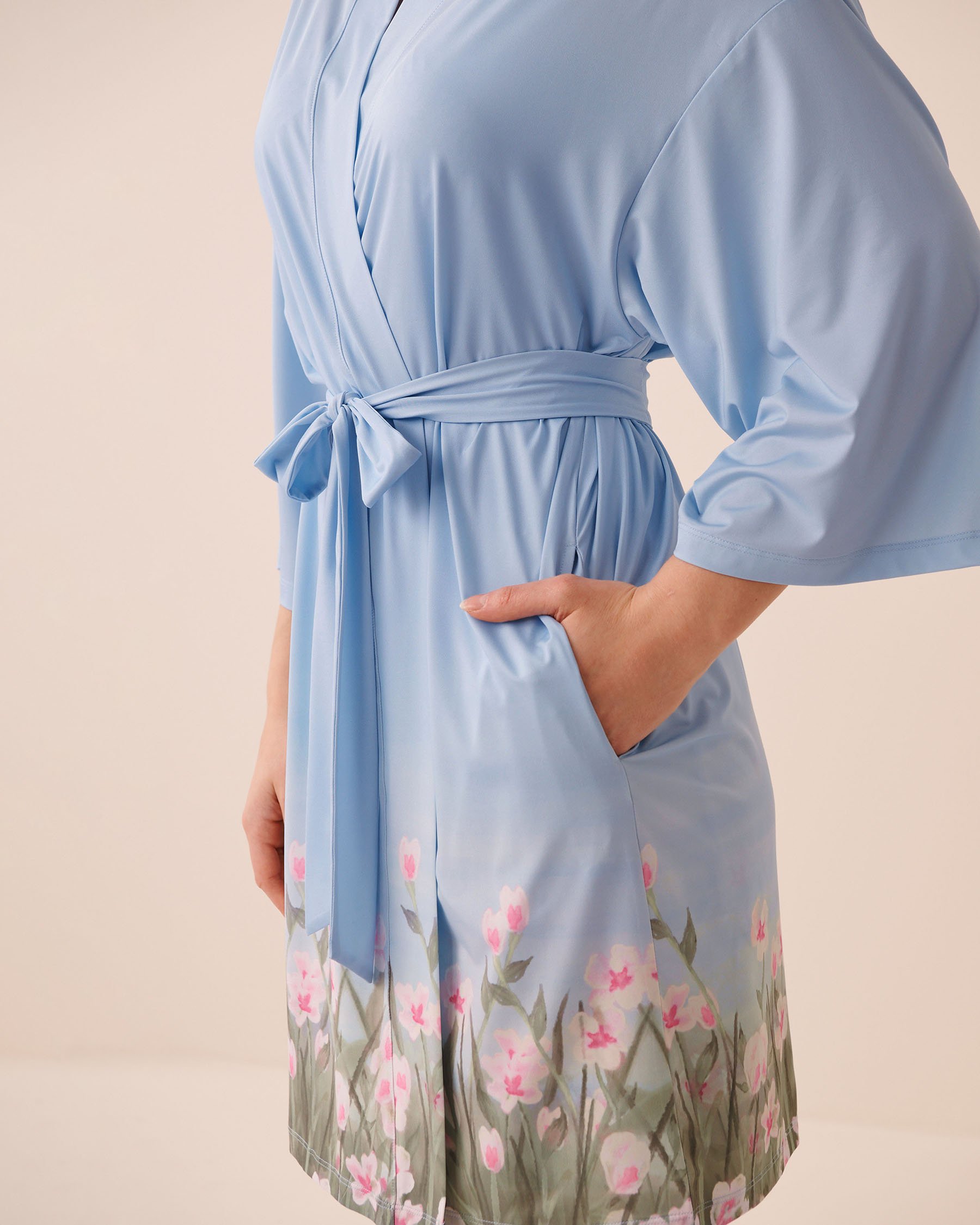 LA VIE EN ROSE Kimono imprimé champ de fleurs Champ de fleurs 60600120 - Voir4