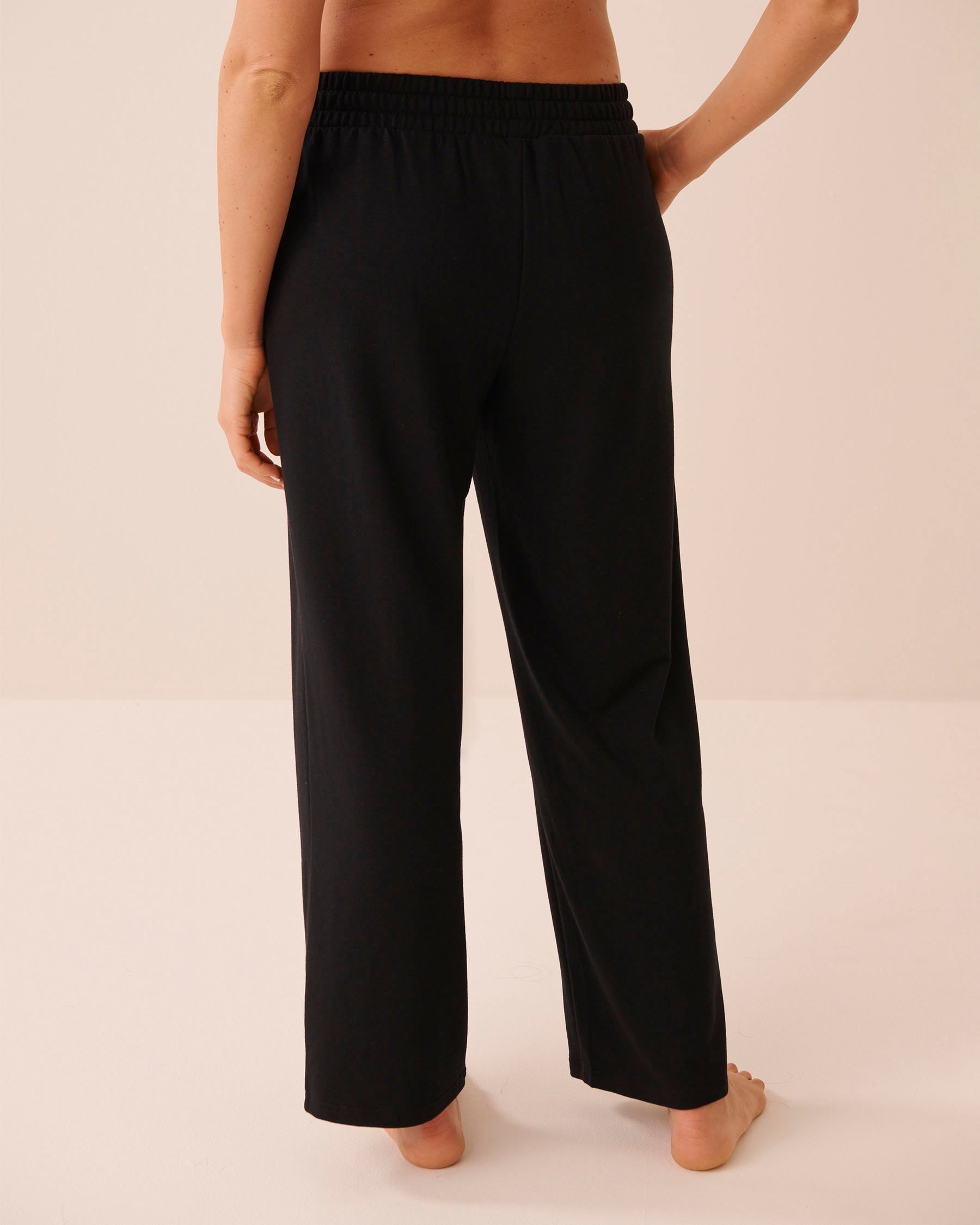 LA VIE EN ROSE French Terry Pants Black 50200117 - View2