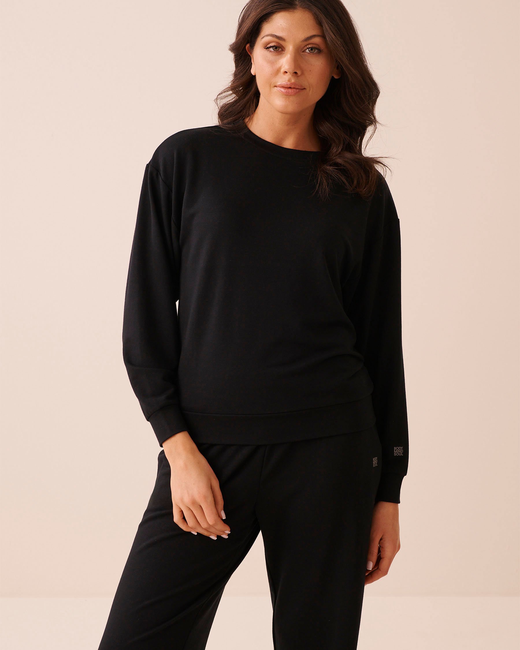 LA VIE EN ROSE French Terry Sweatshirt Black 50100134 - View1