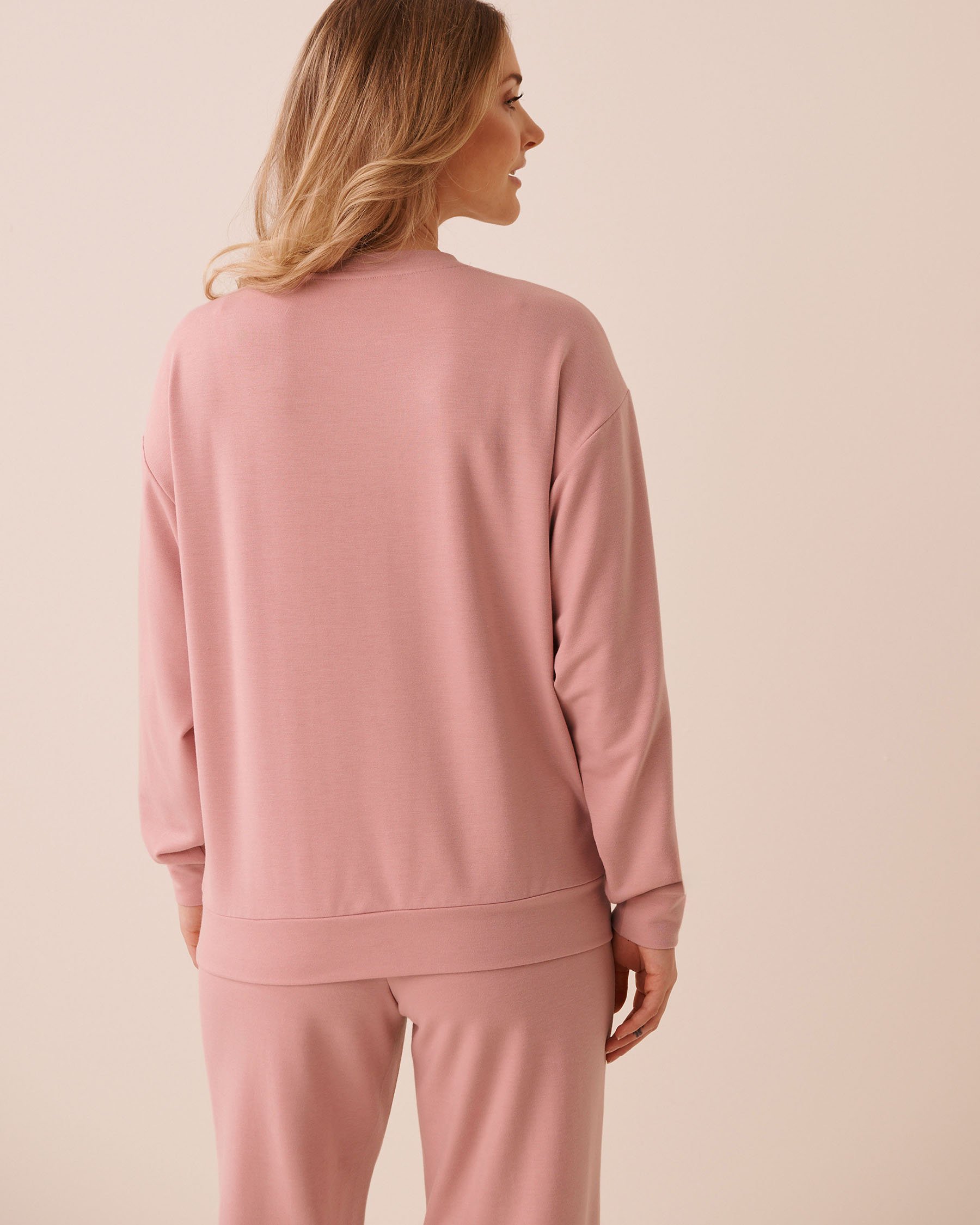 LA VIE EN ROSE French Terry Sweatshirt Light Pink 50100134 - View2