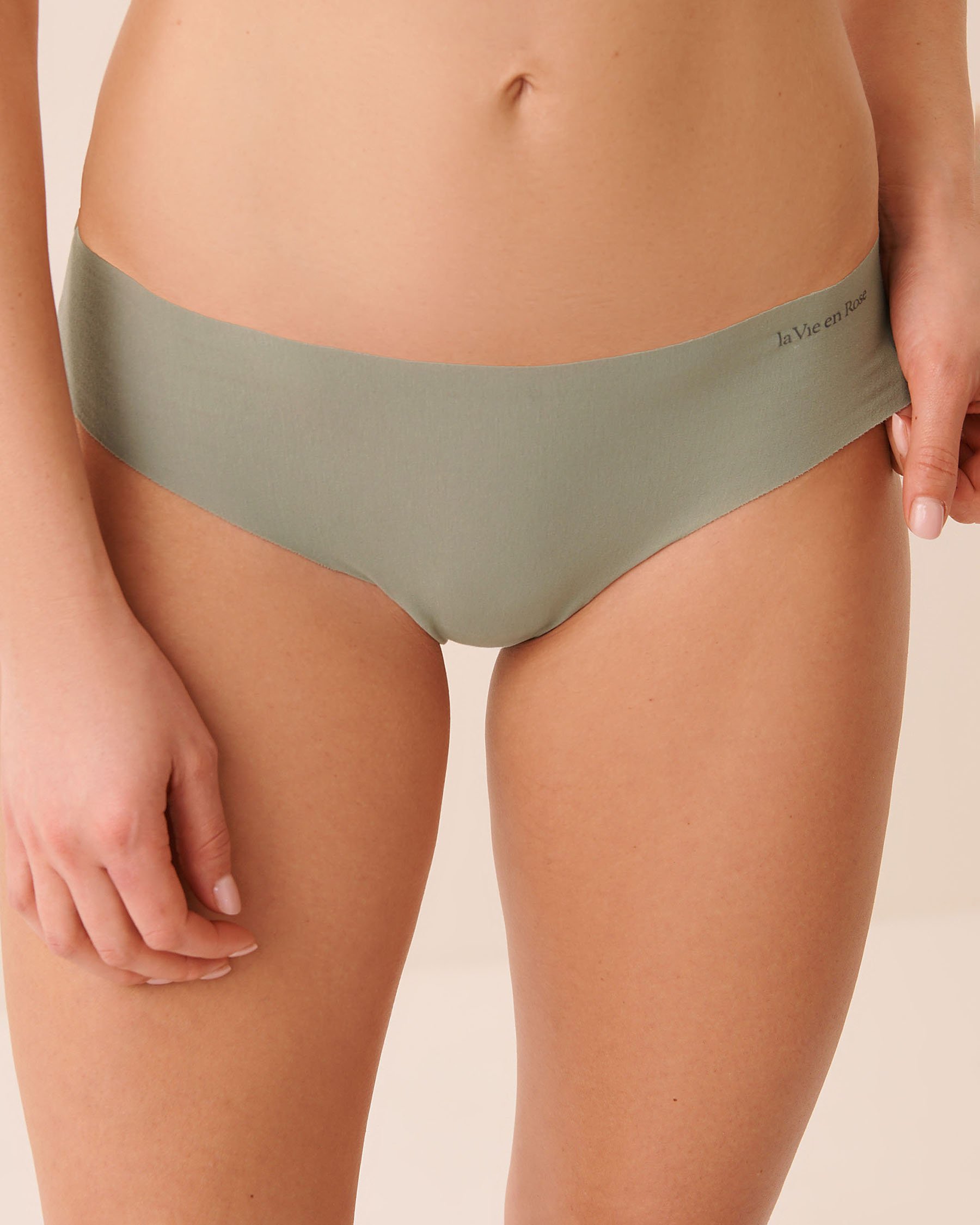LA VIE EN ROSE Culotte cheeky coton invisible Vert sauge 20100748 - View1