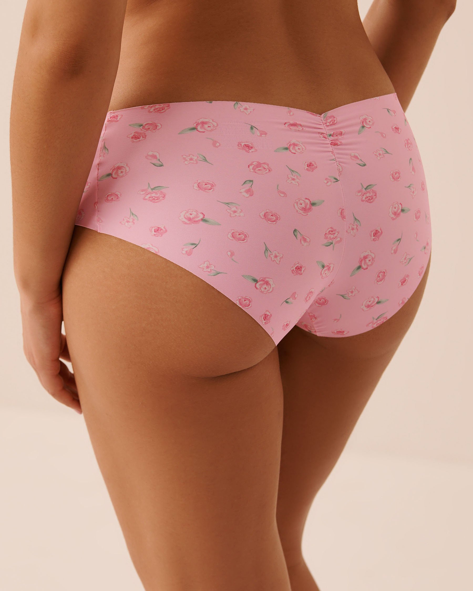 LA VIE EN ROSE Microfiber Invisible Hiphugger Panty Pink/Roses 20200809 - View2