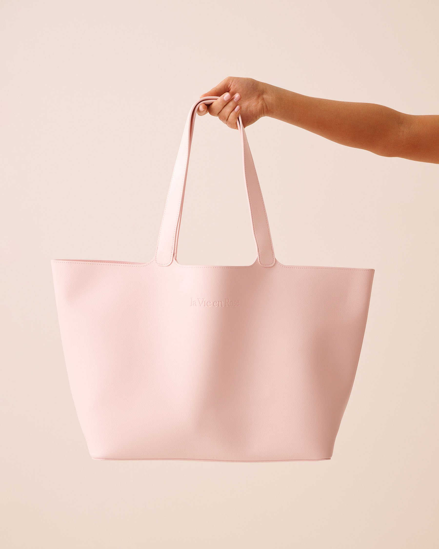 LA VIE EN ROSE Faux Leather Tote Bag Pink 40700478 - View1
