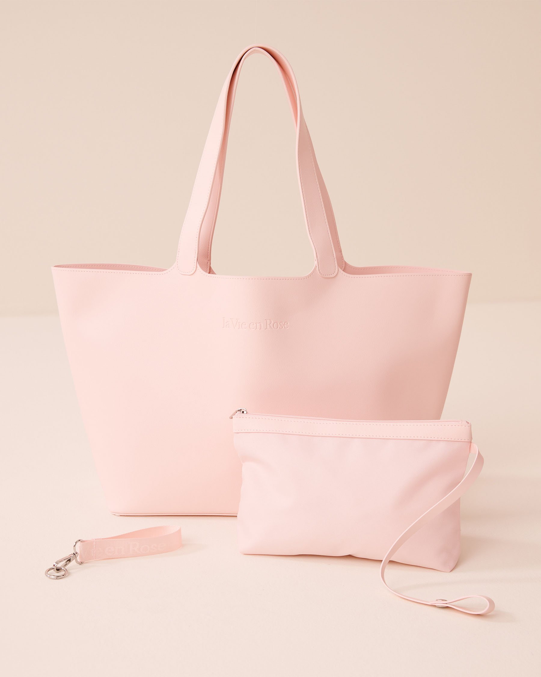 LA VIE EN ROSE Sac fourre-tout en faux cuir Rose 40700478 - View6