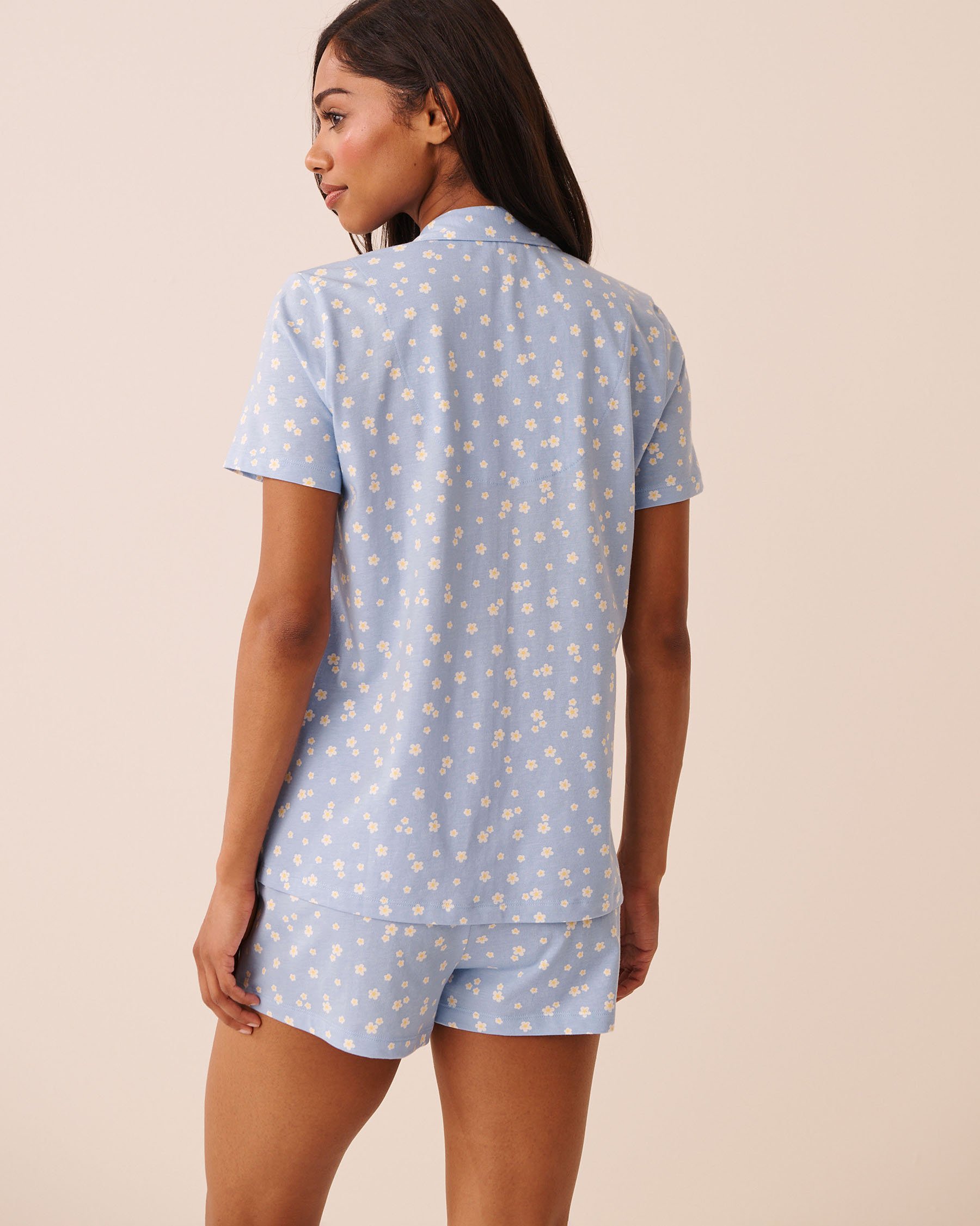 LA VIE EN ROSE Daisy Print Shirt PJ Set Blue/Daisies 40400096 - View2
