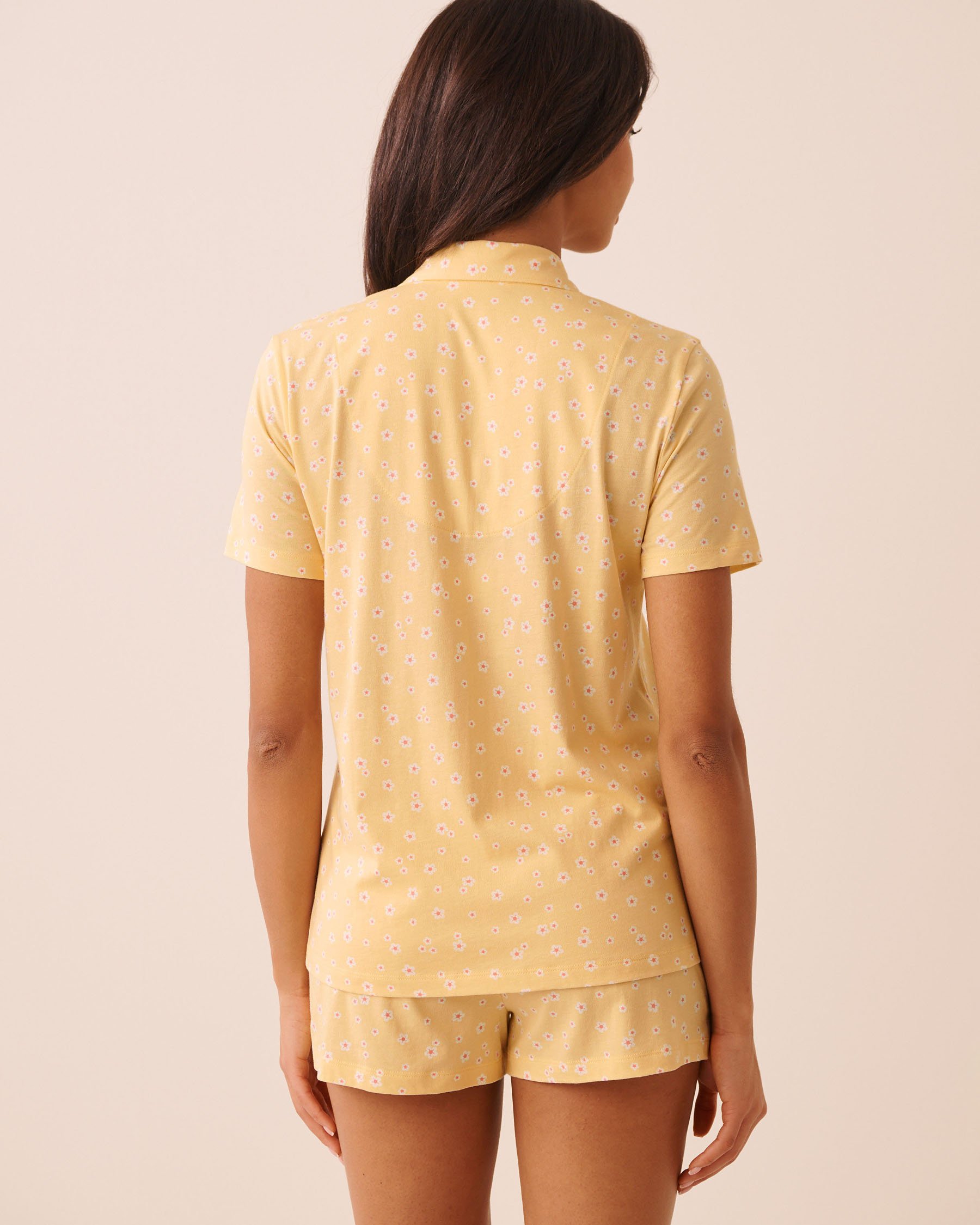 LA VIE EN ROSE Daisy Print Shirt PJ Set Yellow/Daisies 40400096 - View2