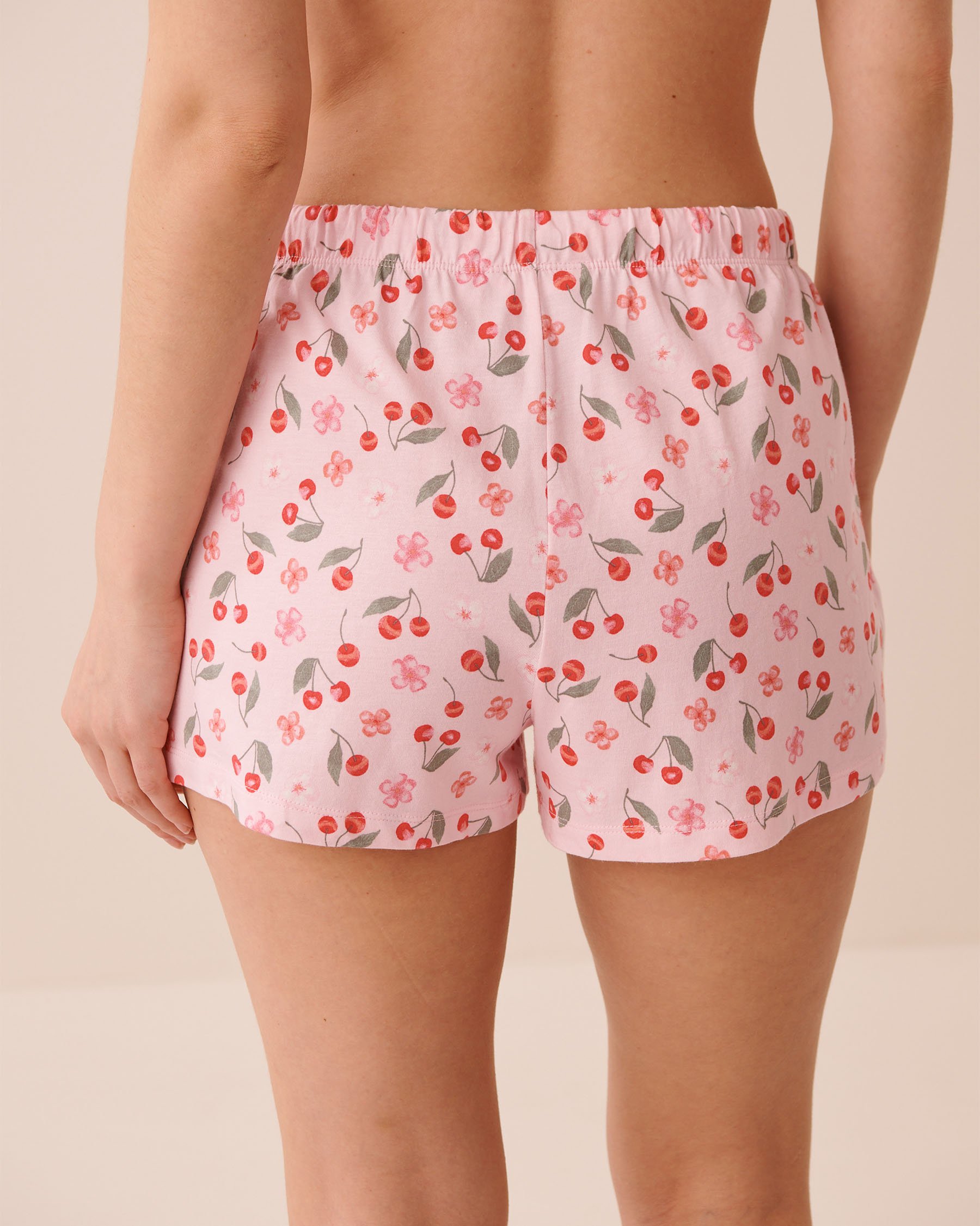 LA VIE EN ROSE Ensemble pyjama imprimé floral cerise avec chemisier Rose/Cerises 40400096 - View5