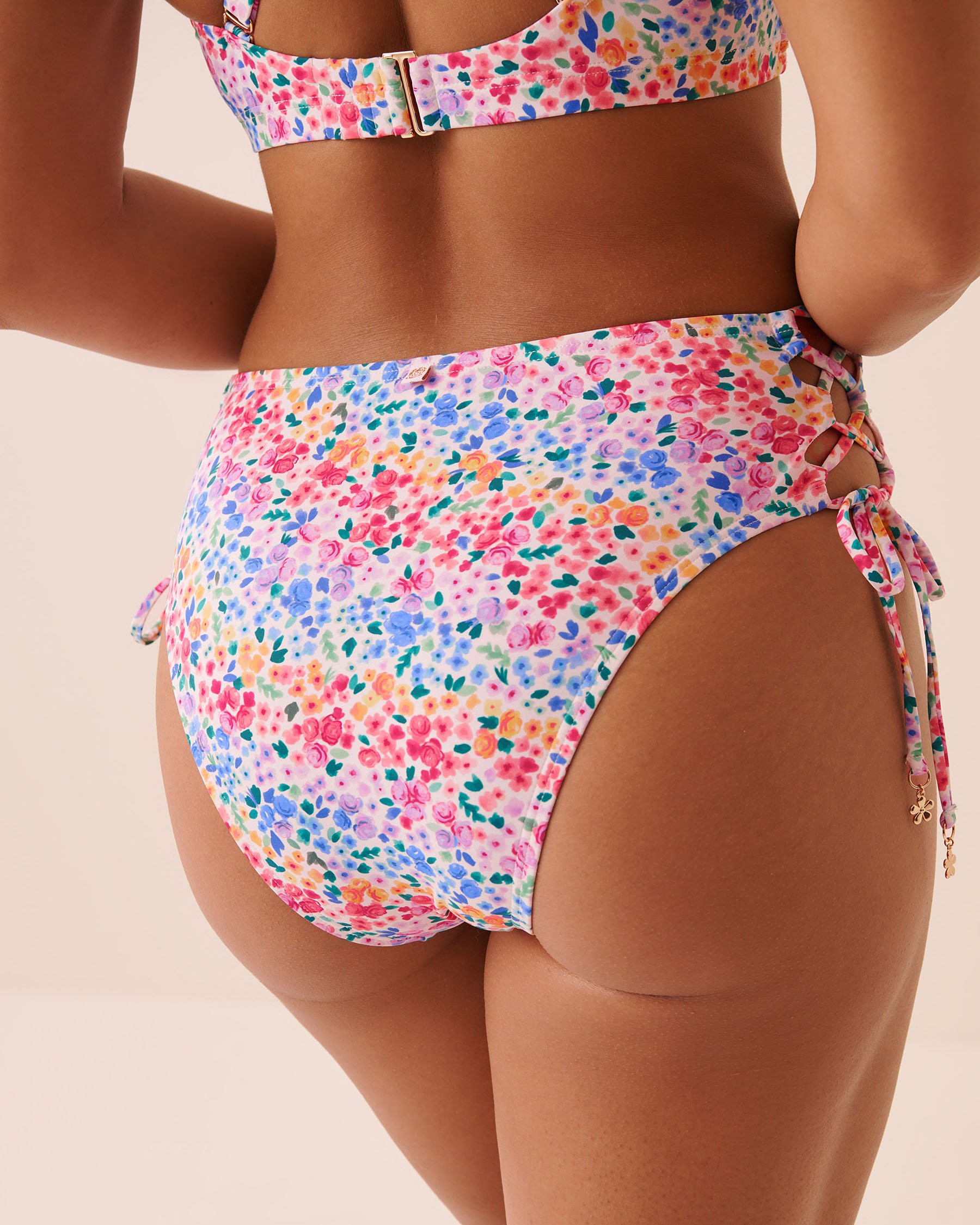 LA VIE EN ROSE AQUA FLORAL CRUSH High Waist Cheeky Bikini Bottom Floral Crush 70300896 - View2