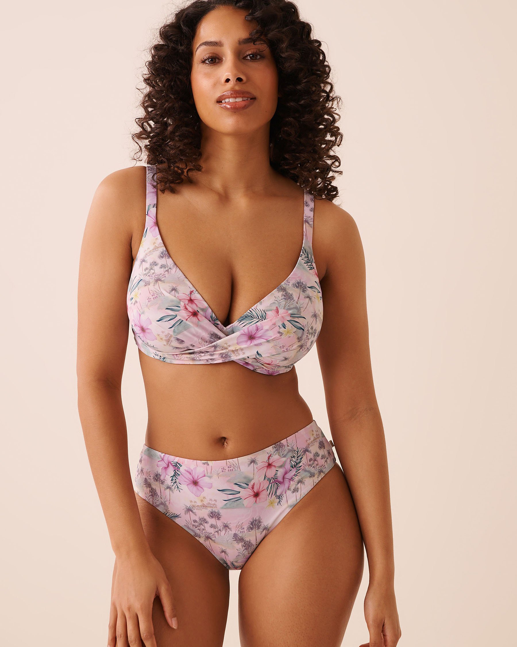 LA VIE EN ROSE AQUA ISLAND BLUSH D Cup Plunge Bikini Top Island Blush 70200228 - View1