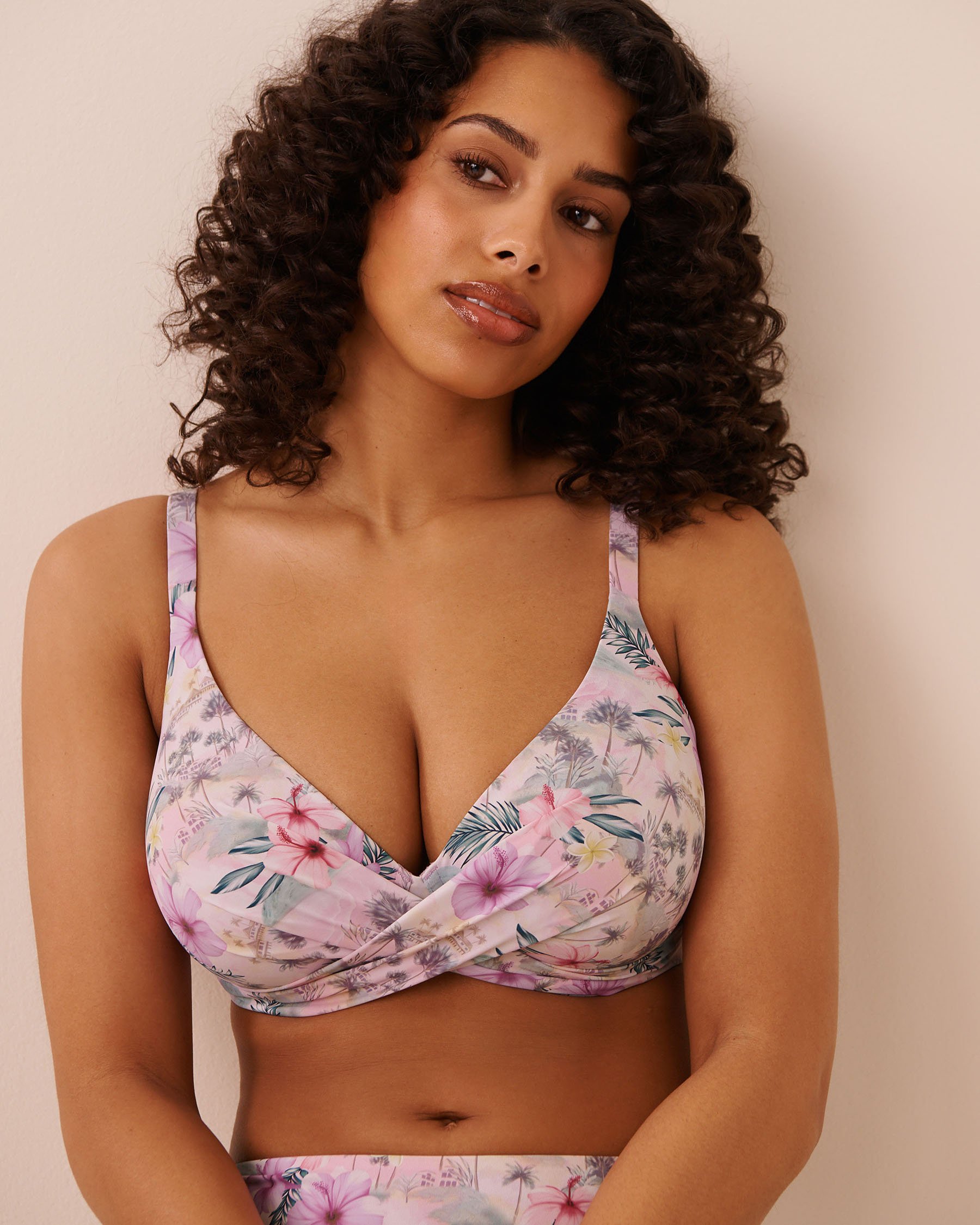 LA VIE EN ROSE AQUA ISLAND BLUSH D Cup Plunge Bikini Top Island Blush 70200228 - View4