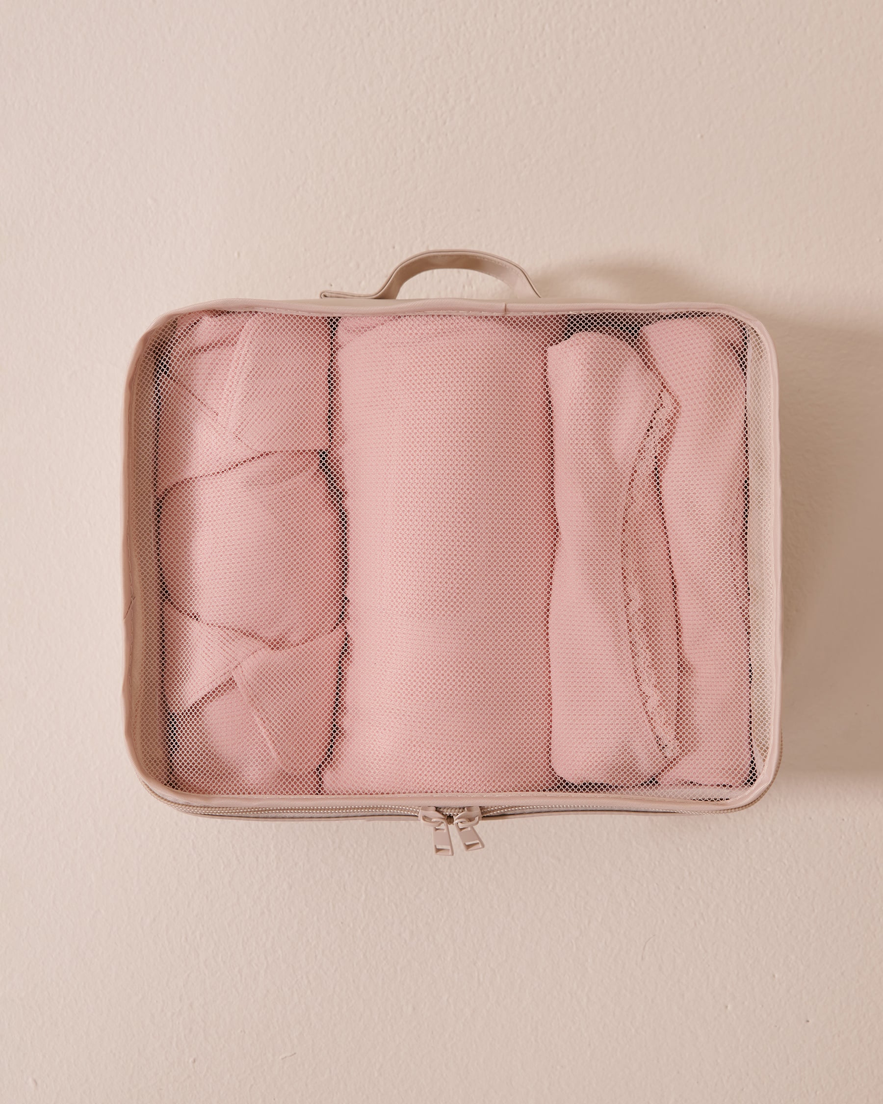 LA VIE EN ROSE Cubes de rangement pour valise Beige clair 40700385 - Voir3