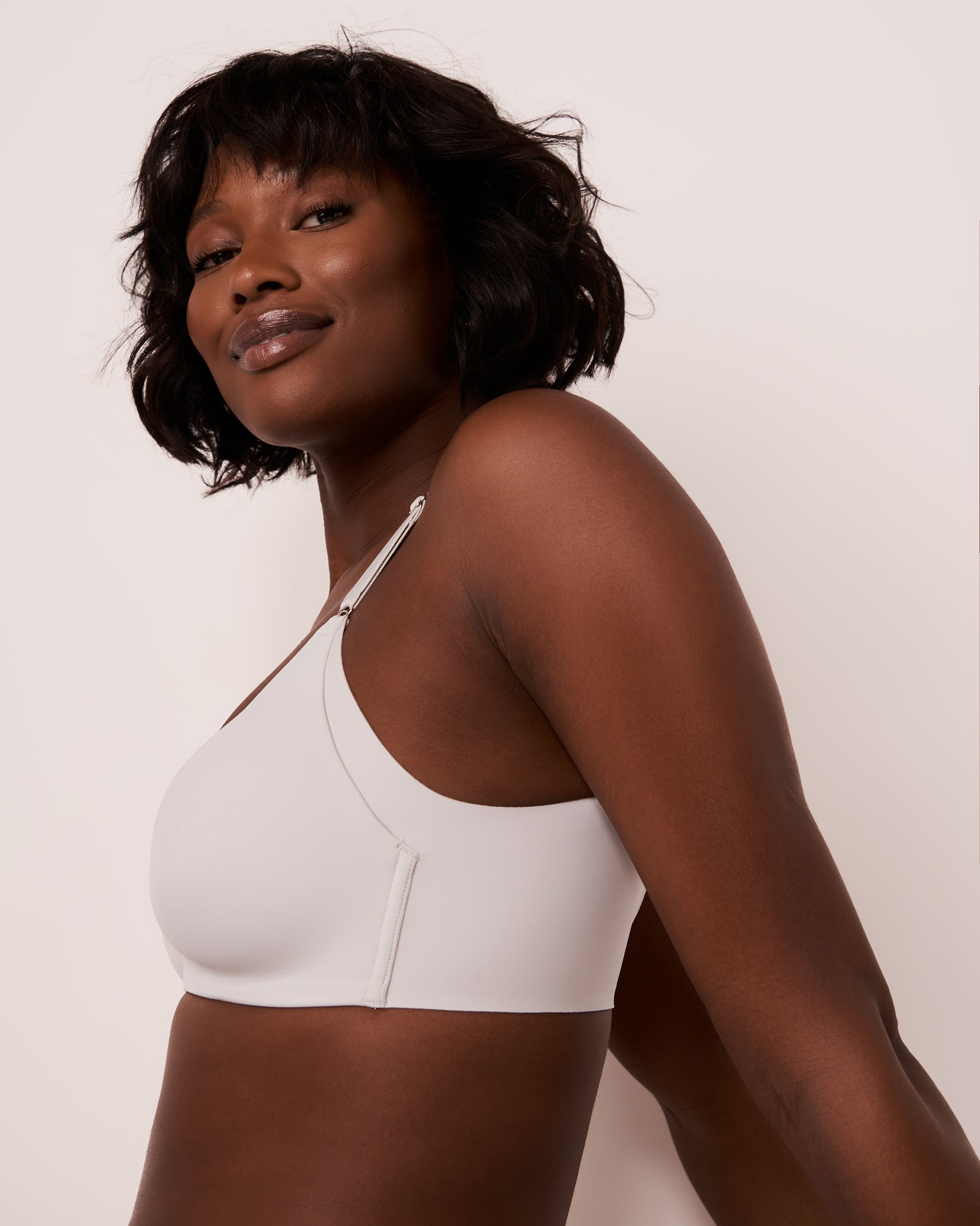 LA VIE EN ROSE Lightly Lined Wireless Sleek Back Bra Grey 169-113-2-00 - View2