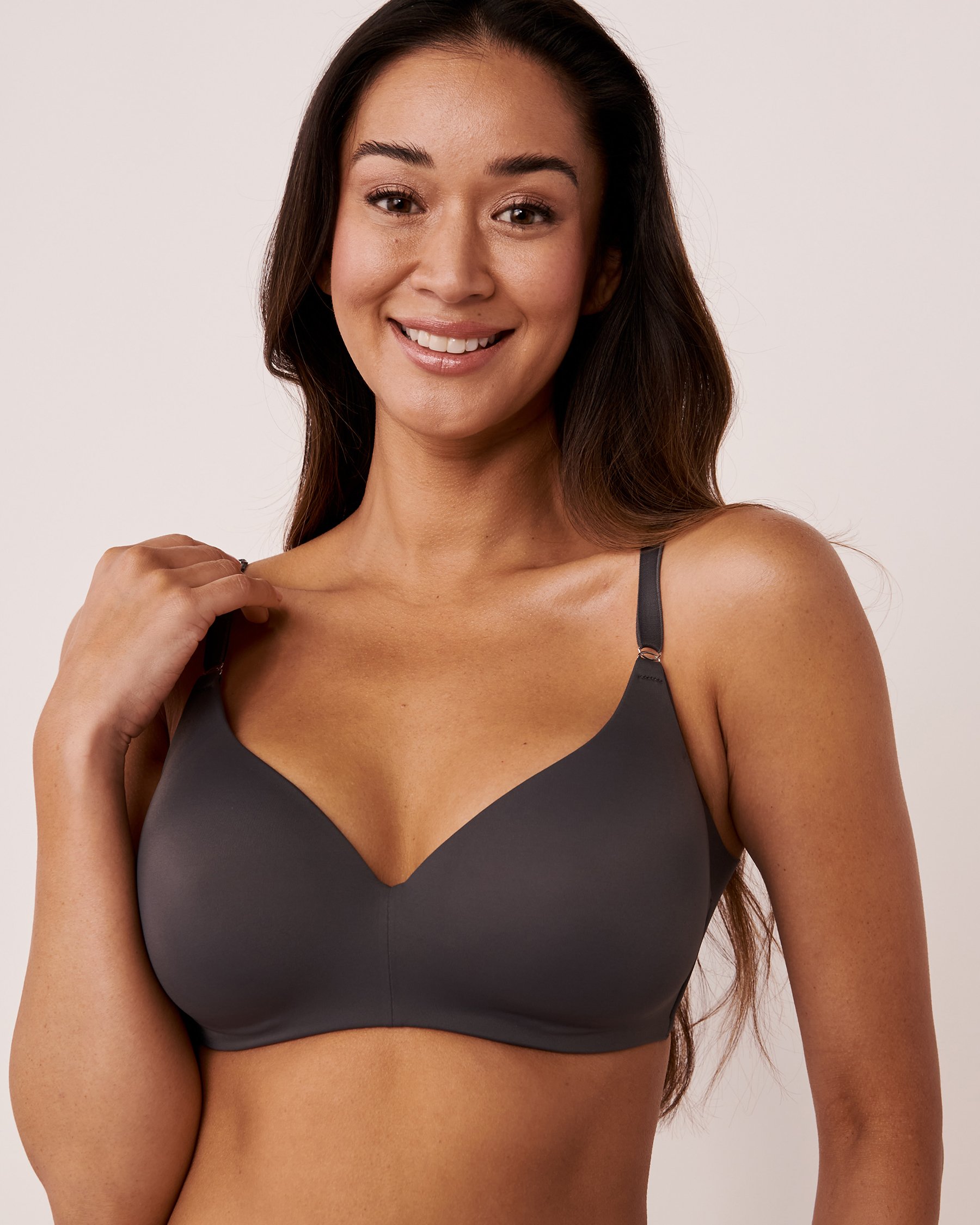 LA VIE EN ROSE Soutien-gorge doublure légère sans armatures dos lisse Gris foncé 169-113-2-00 - Voir1