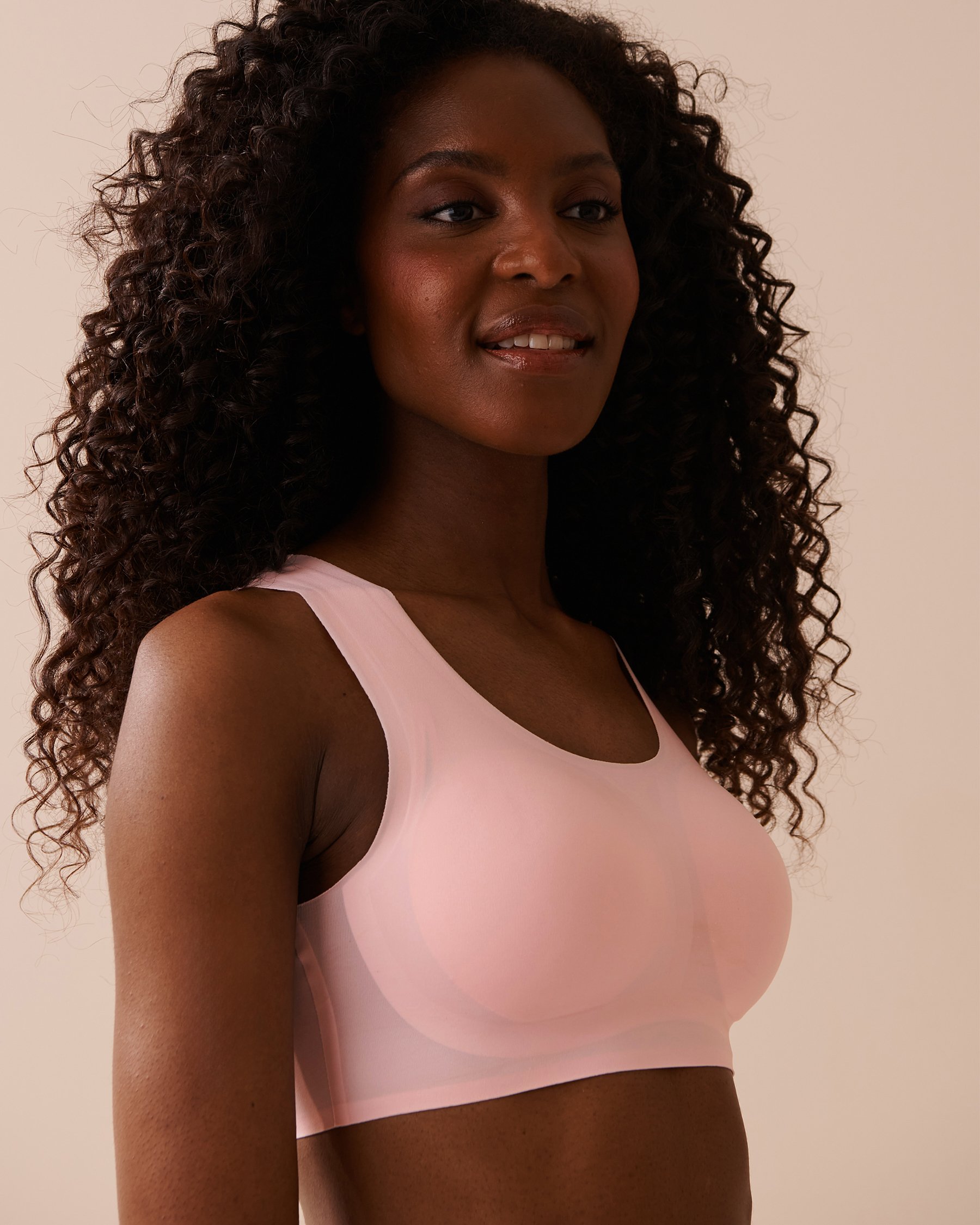 LA VIE EN ROSE Lightly Lined Full Coverage Lounge Tank Bra Pink 534-113-0-00 - View4