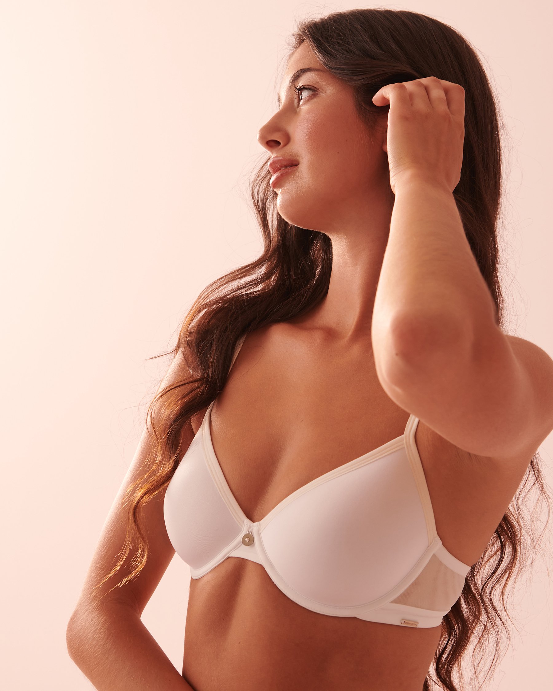 LA VIE EN ROSE Lightly Lined Spacer Foam Demi Bra White 593-114-0-00 - View3