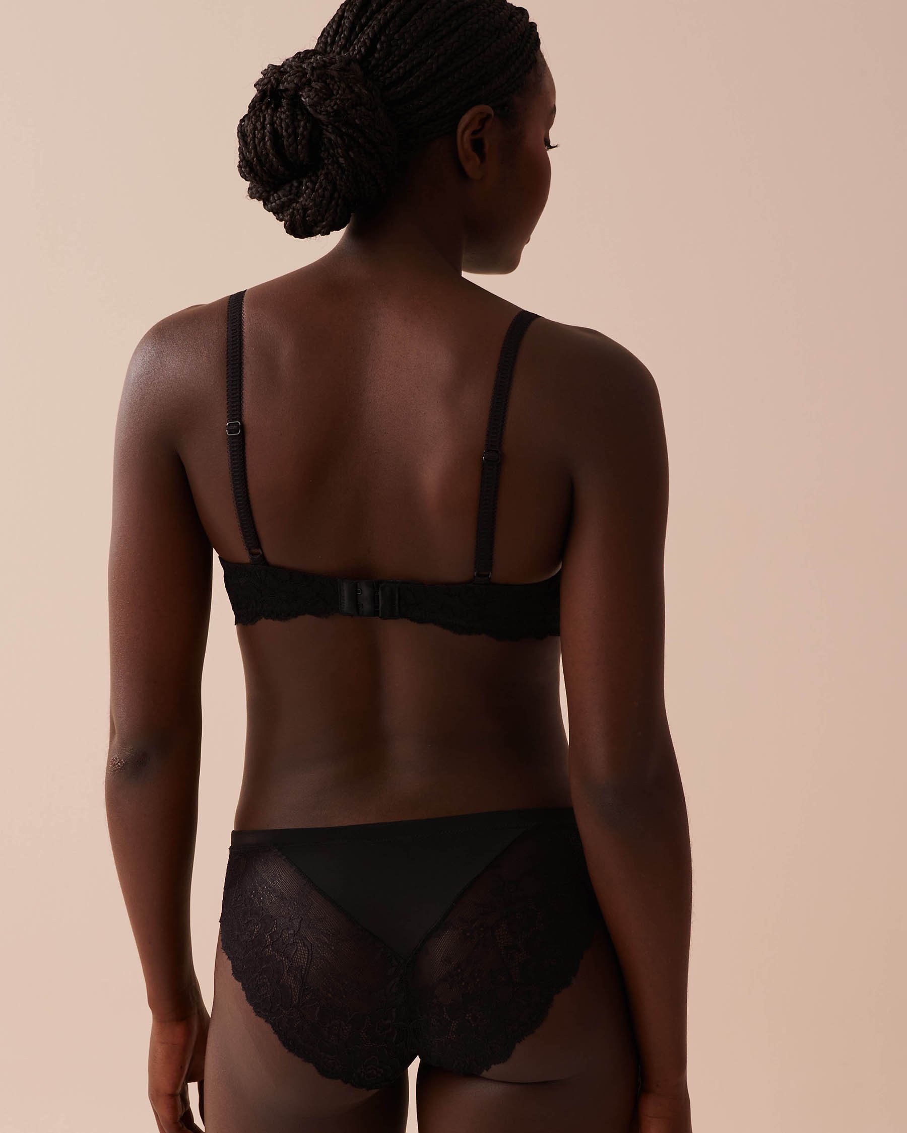 LA VIE EN ROSE Soutien-gorge doublure légère mousse mémoire Noir 618-113-1-00 - Voir2