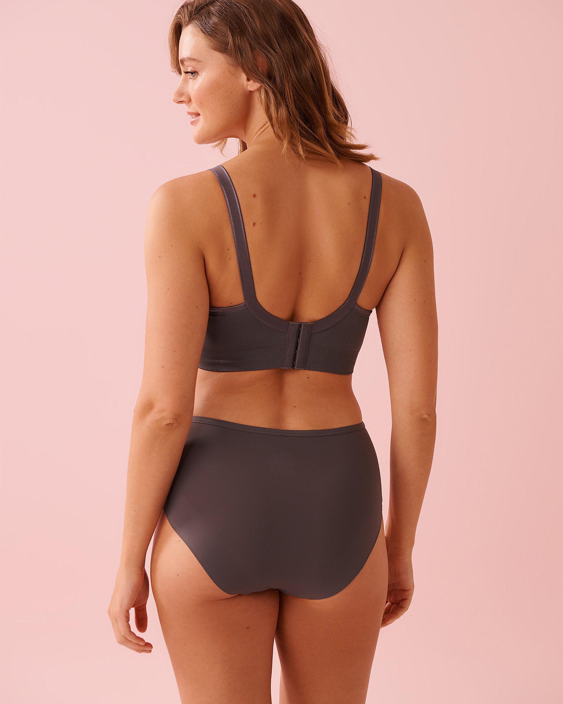 LA VIE EN ROSE Bralette allaitement sans coutures Gris foncé 10200146 - View3