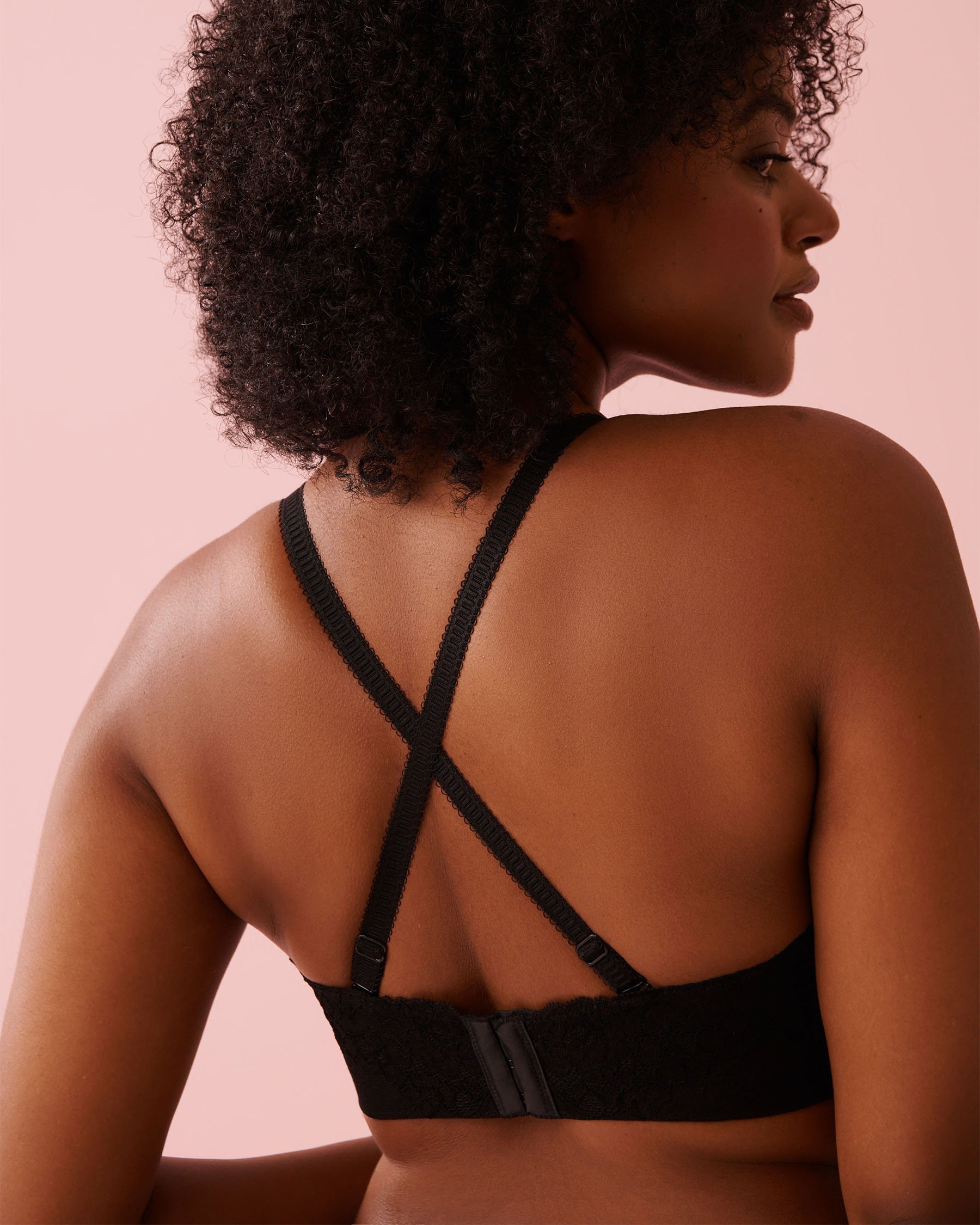 LA VIE EN ROSE Soutien-gorge doublure légère mousse mémoire sans bretelles Noir 618-112-1-00 - View8