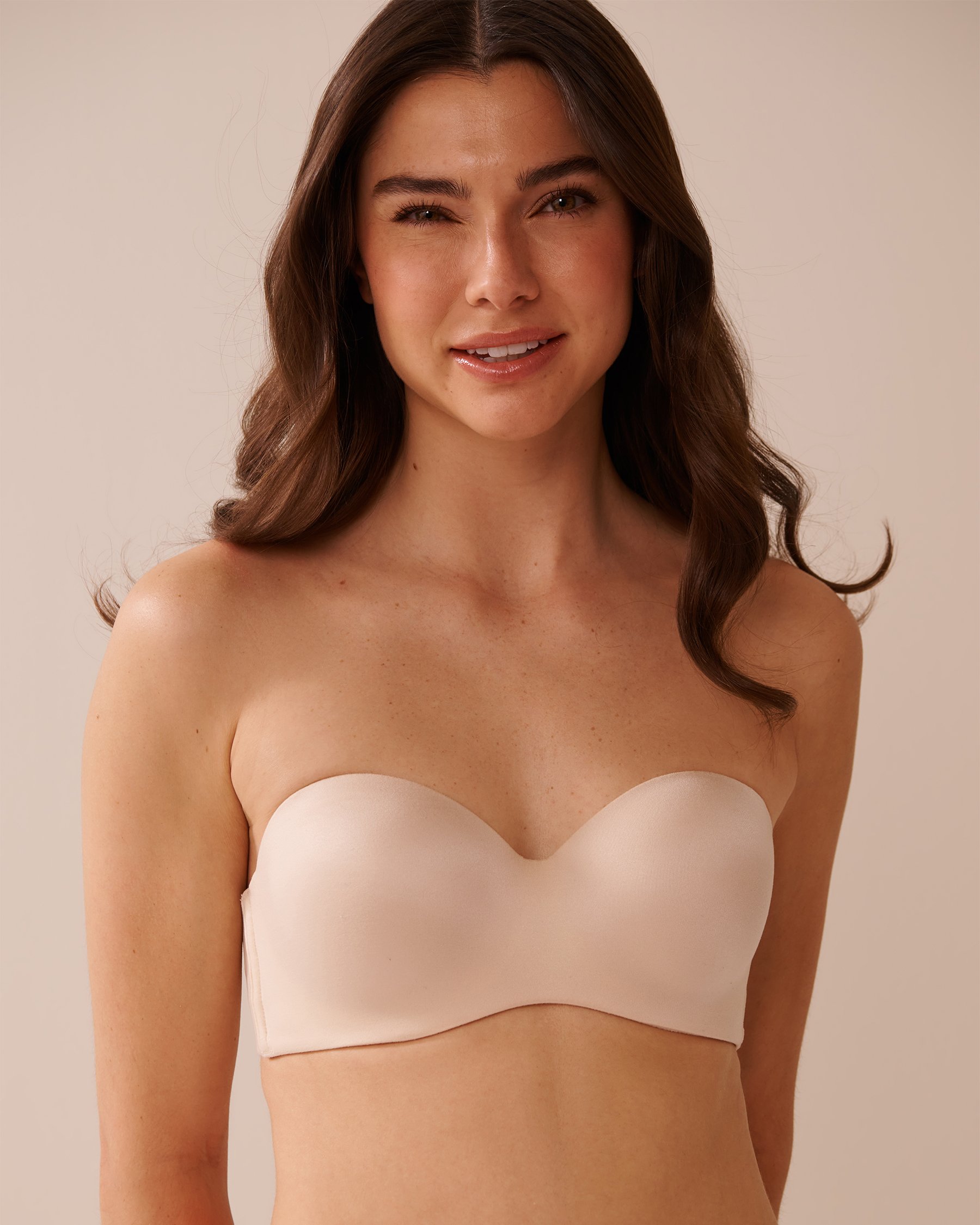 LA VIE EN ROSE Lightly Lined Memory Foam Strapless Bra Champagne 618-112-0-00 - View4