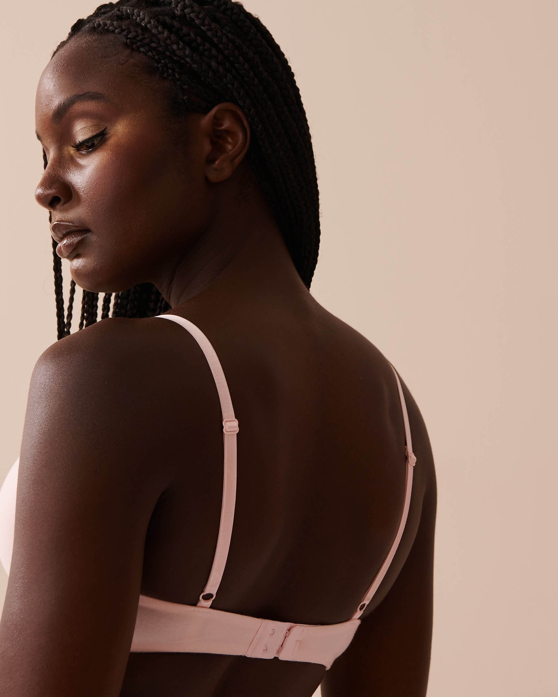 LA VIE EN ROSE Soutien-gorge doublure légère demi-buste en modal Rose 10200430 - View2