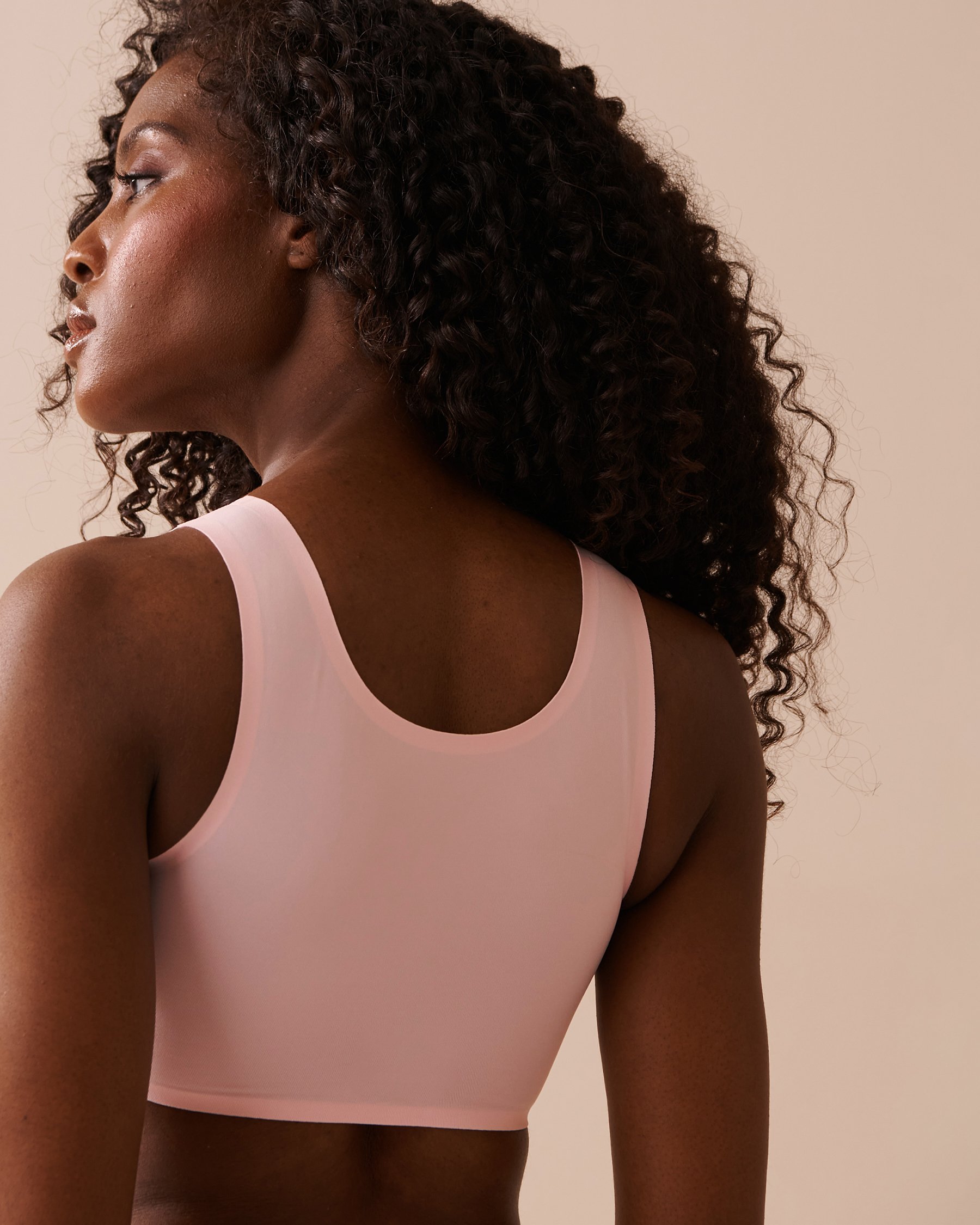 LA VIE EN ROSE Lightly Lined Full Coverage Lounge Tank Bra Pink 534-113-0-00 - View2