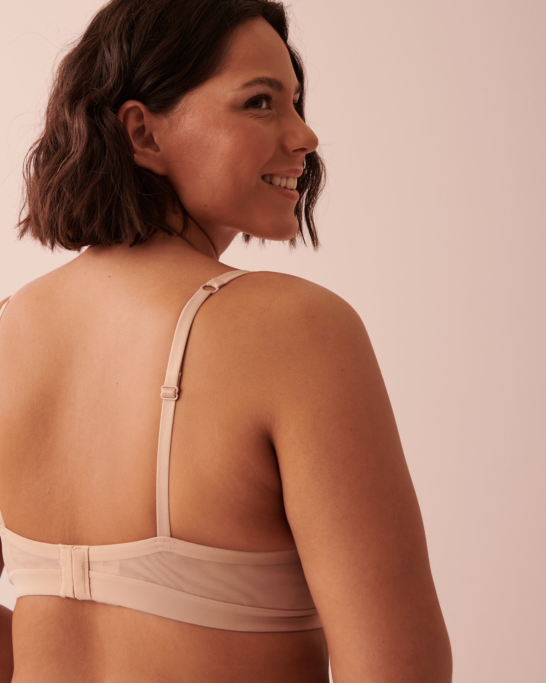 LA VIE EN ROSE Lightly Lined Spacer Foam Demi Bra Latte 593-114-0-00 - View2