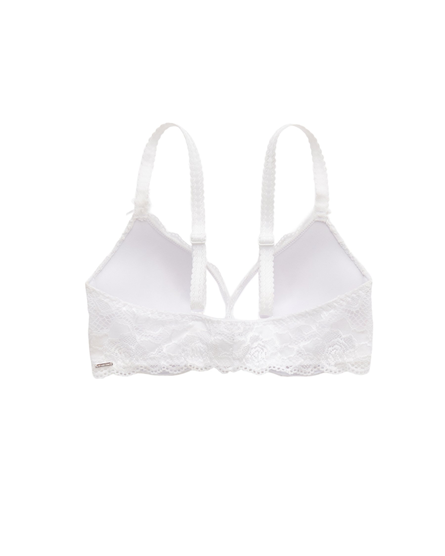 LA VIE EN ROSE Push-up Front Closure Demi Bra White Lace 596-115-1-00 - View4