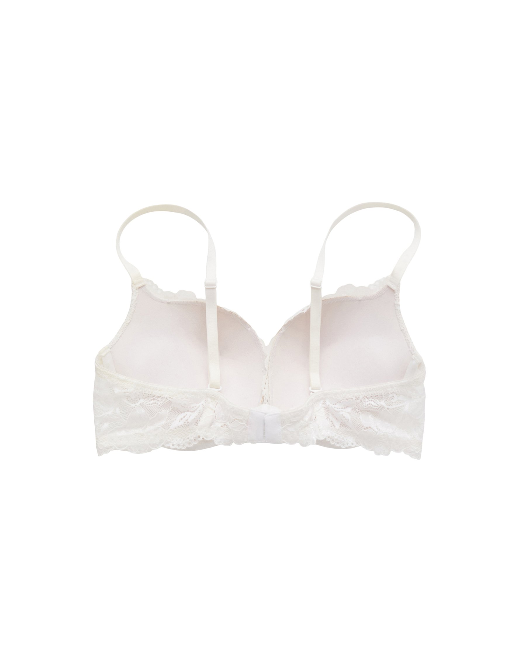 LA VIE EN ROSE Soutien-gorge push-up plongeant demi-buste Dentelle blanche 107-115-1-00 - Voir7