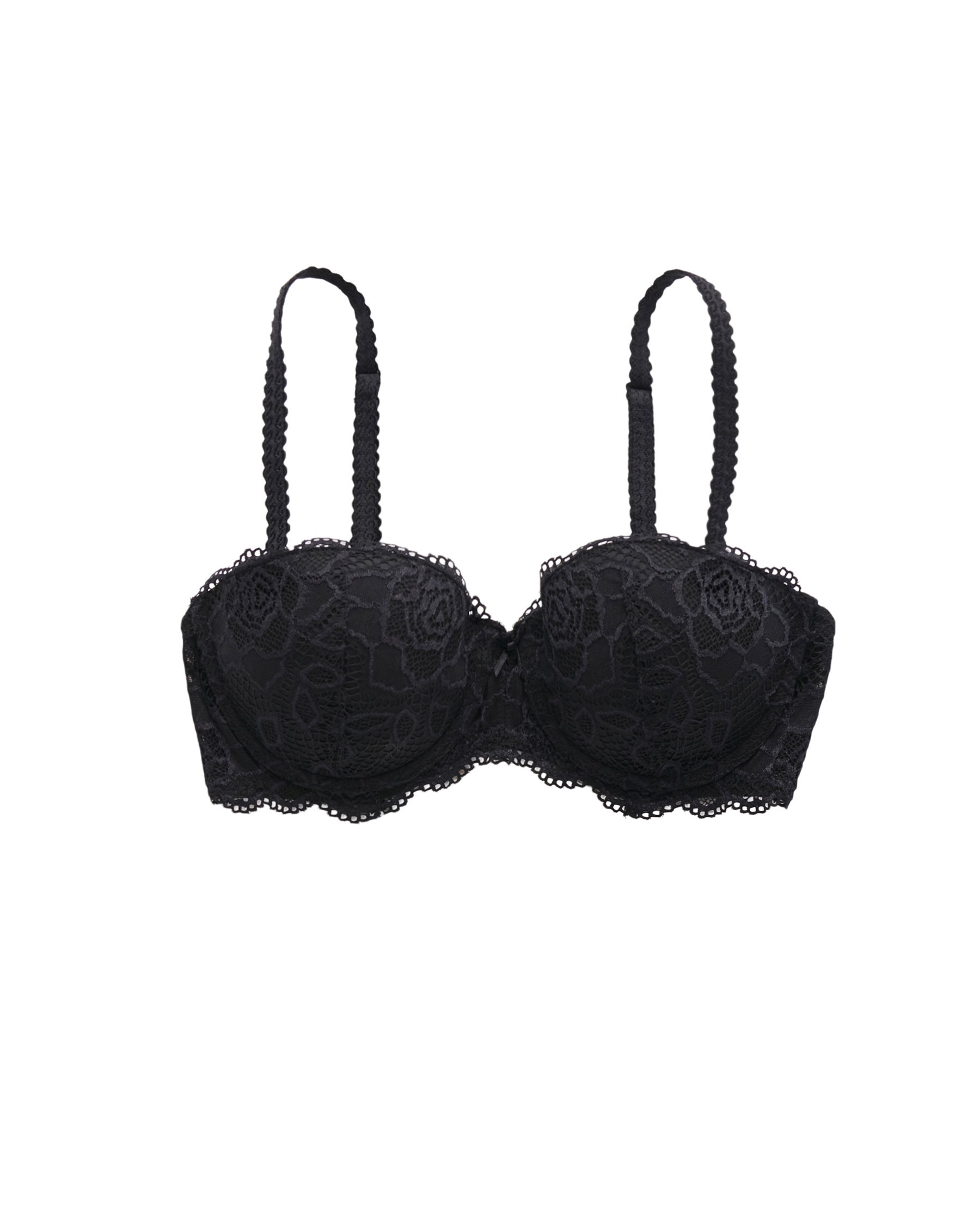 LA VIE EN ROSE Soutien-gorge push-up sans bretelles demi-buste Noir 596-115-0-00 - View5