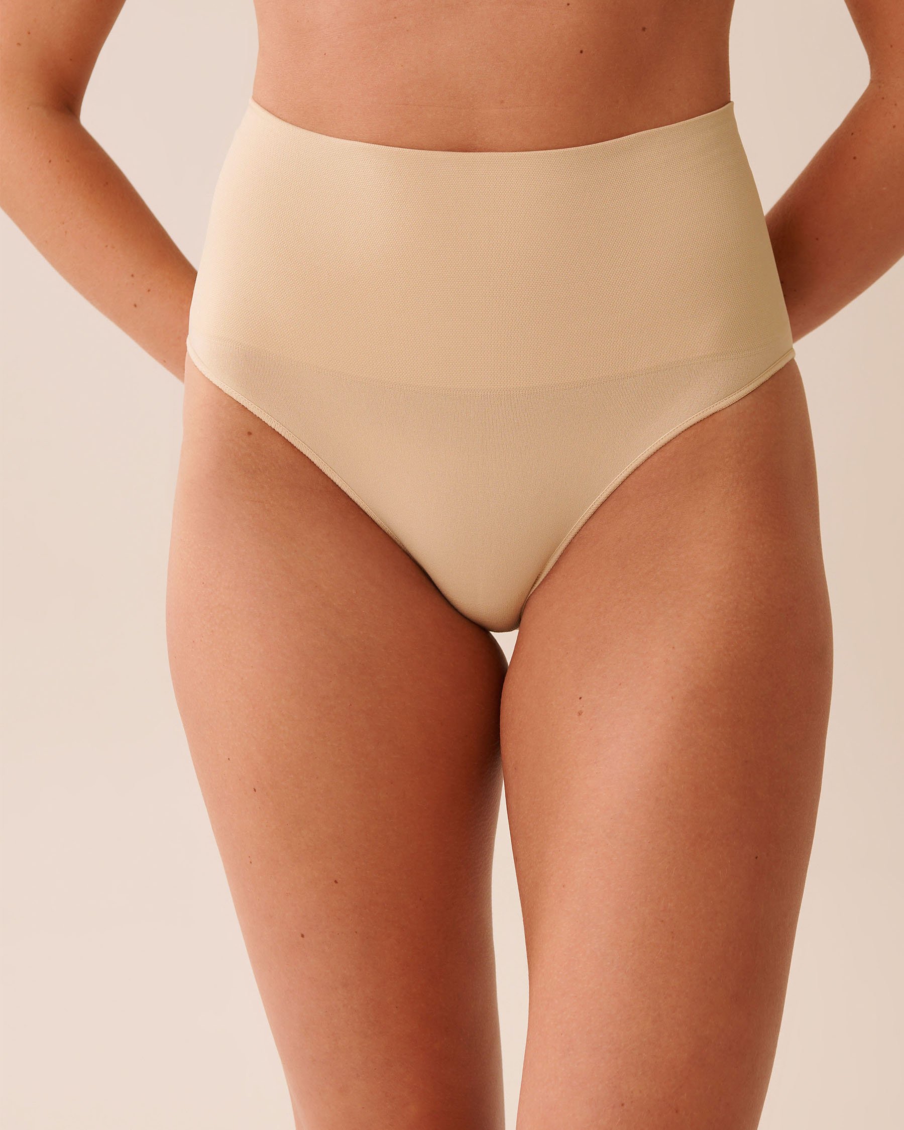 LA VIE EN ROSE Light Support Seamless Fabric High Waist Shaper Bikini Hazelnut 30200007 - View1