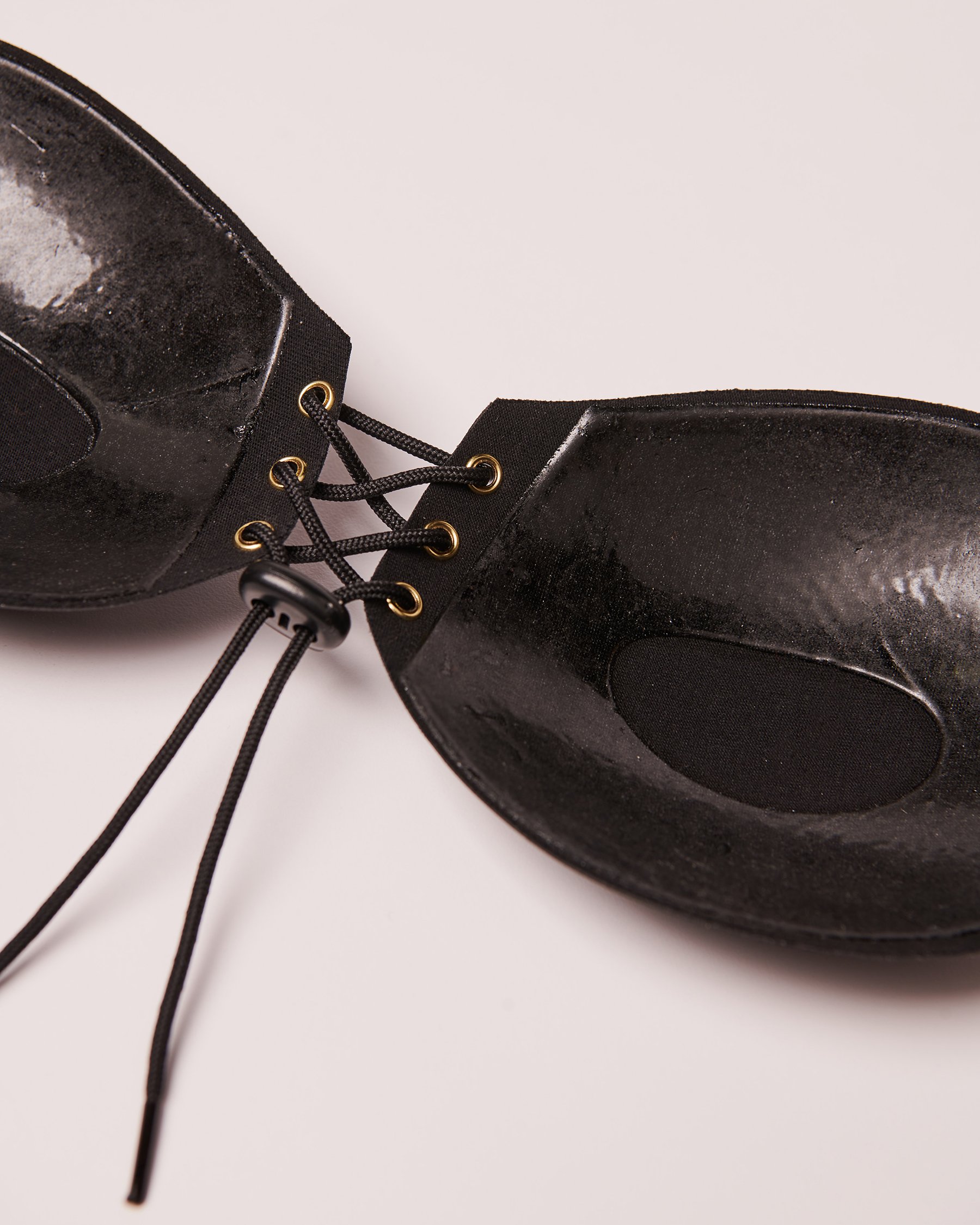 LA VIE EN ROSE Lace Up Adhesive Bra Black 2242N - View5