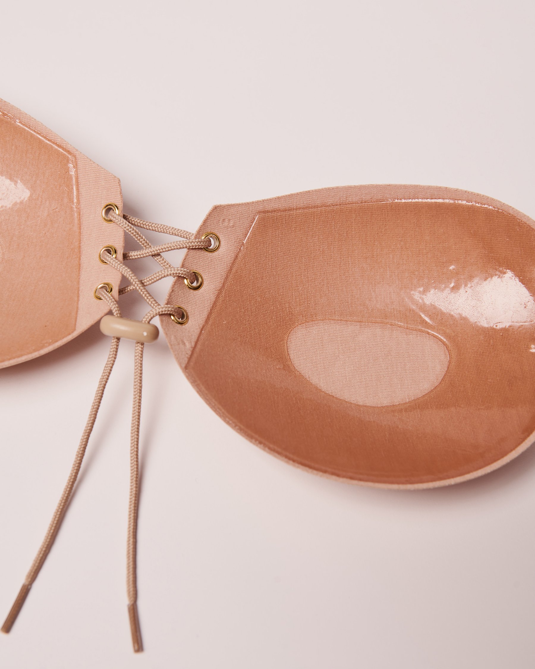 LA VIE EN ROSE Lace Up Adhesive Bra Latte 2242N - View4