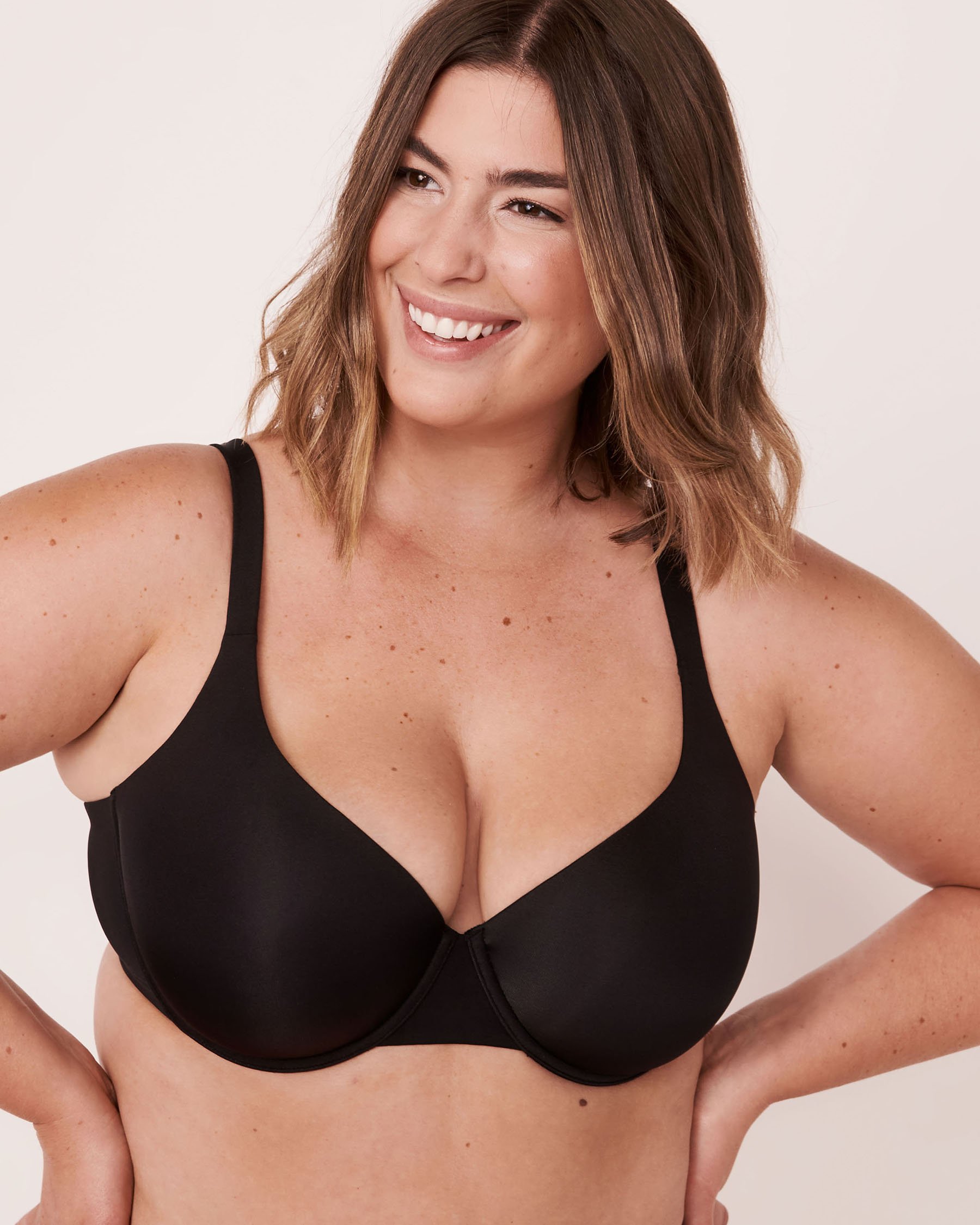 LA VIE EN ROSE Lightly Lined Full Coverage Flexible Bra Black 10200078 - View6